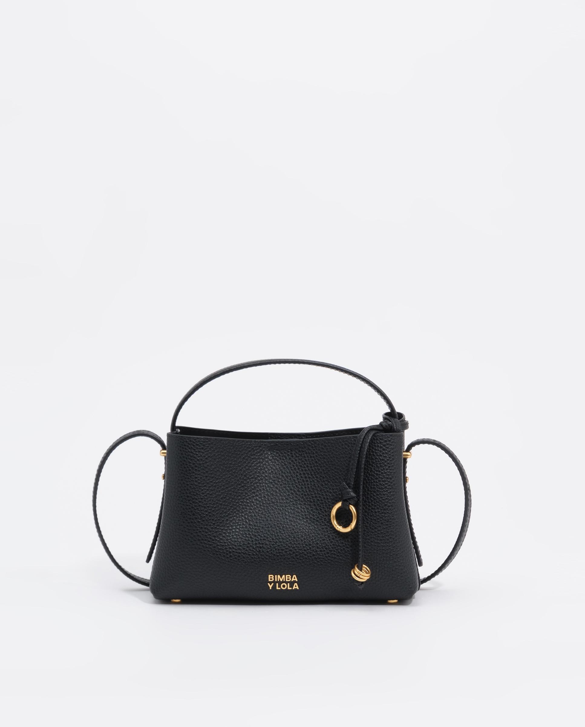 Imagen 0 de Bolso de mano de mujer hobo chihuahua mini piel convertible a bandolera Negro
