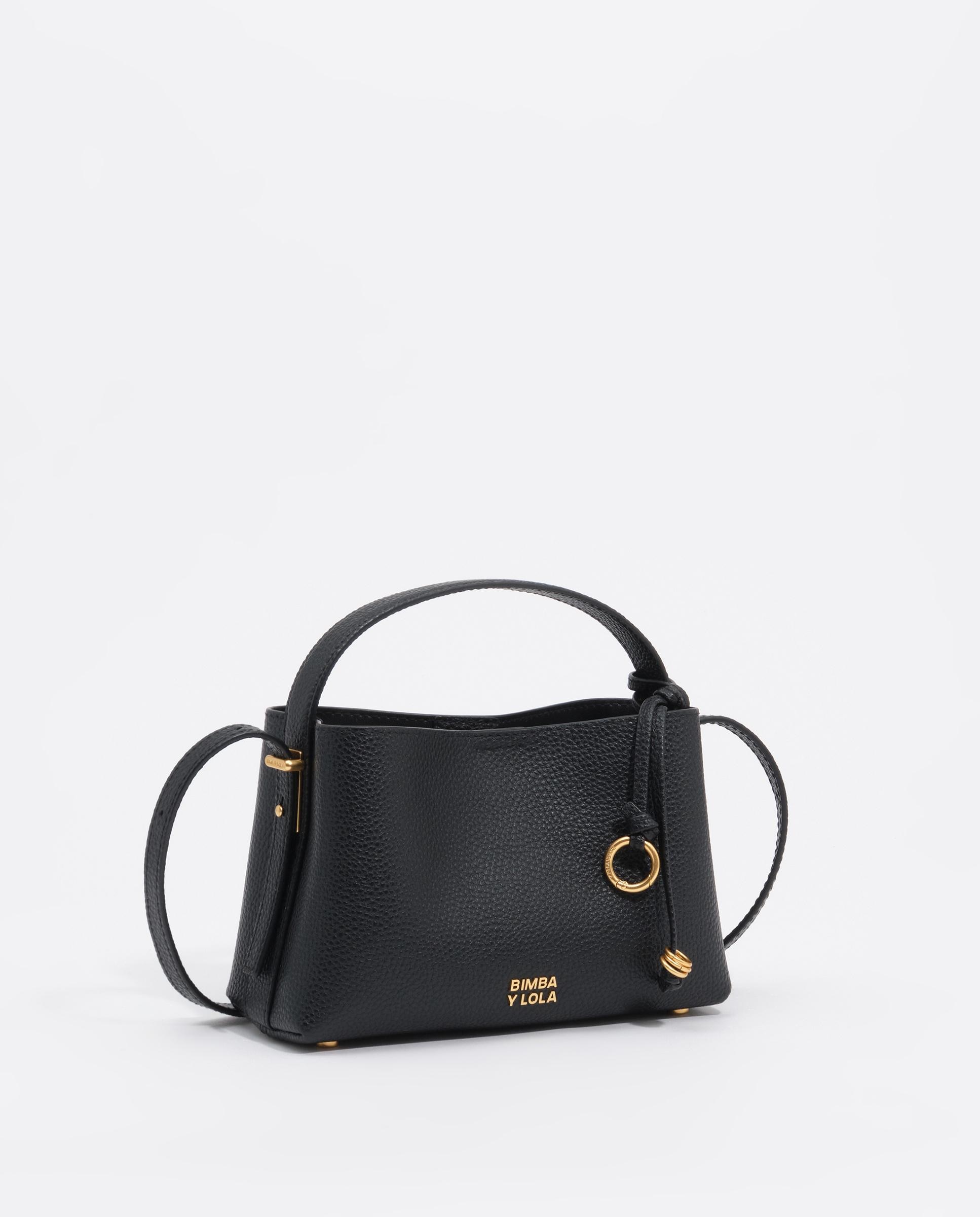 Bolso de mano de mujer hobo chihuahua mini piel convertible a bandolera - Bimba y Lola - Negro Negro-3
