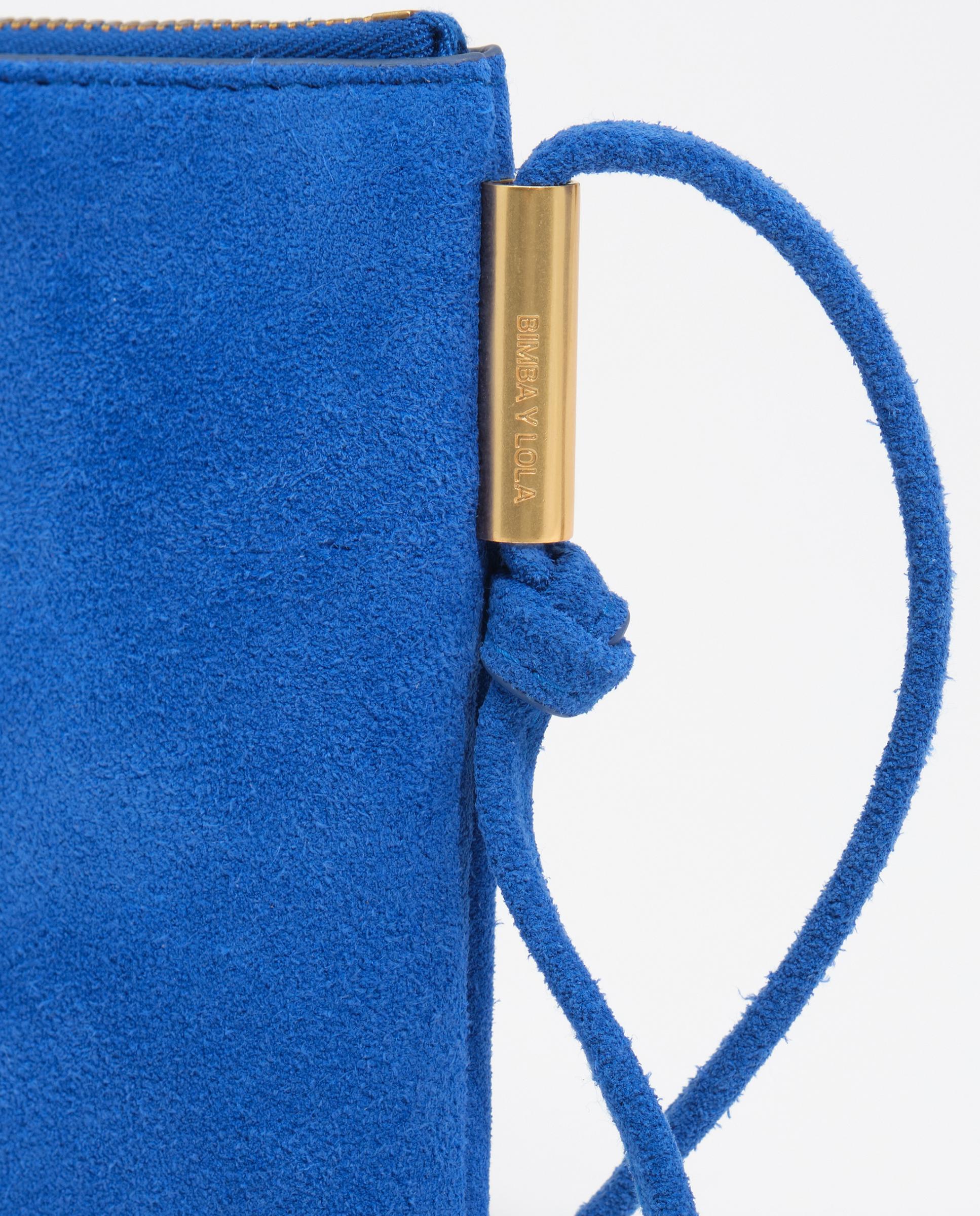 Bandolera de mujer tipo sobre pequeño serraje - Bimba y Lola - Azul eléctrico Azul eléctrico-2