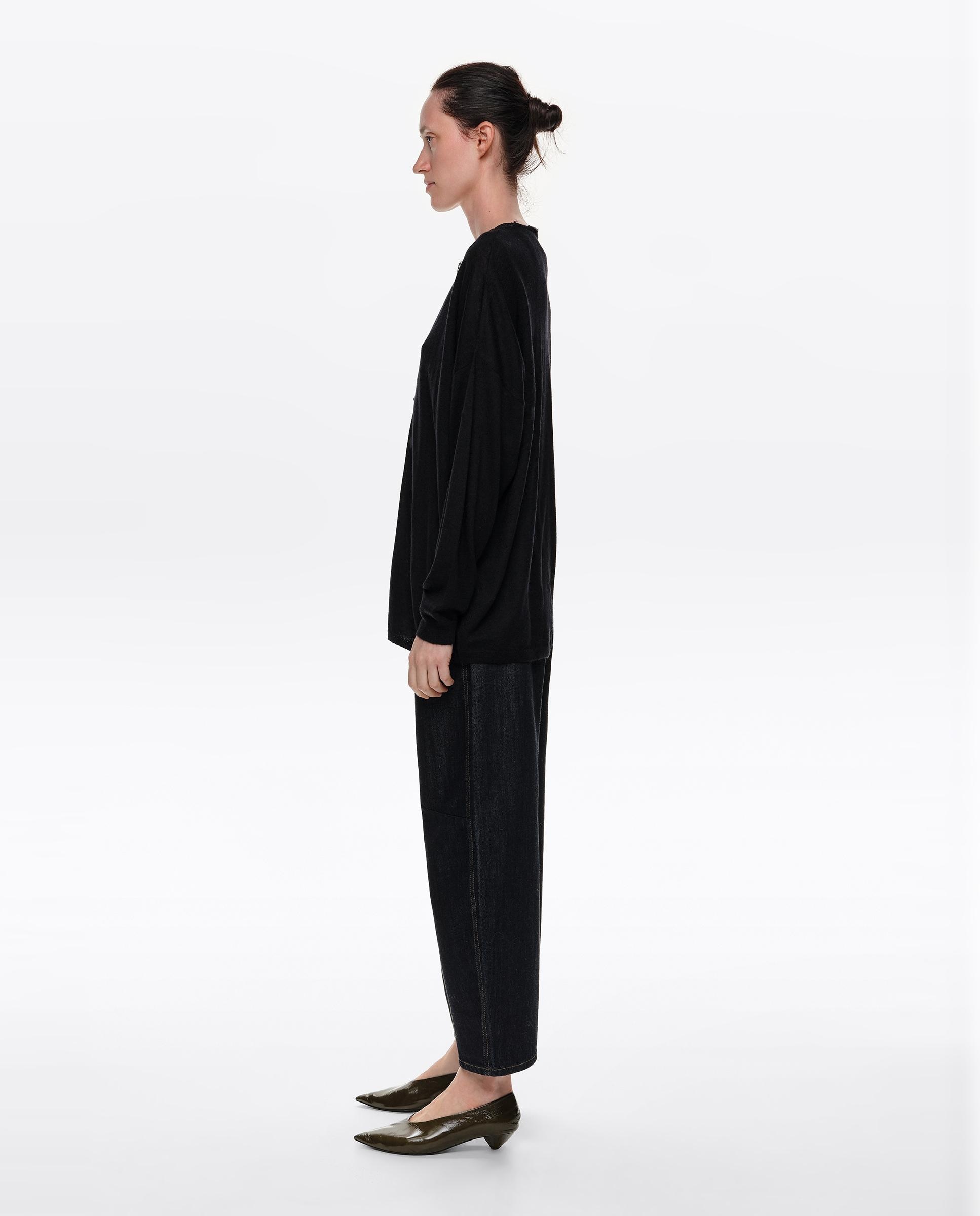 Cárdigan de mujer largo lana encajes - Bimba y Lola - Negro Negro-3