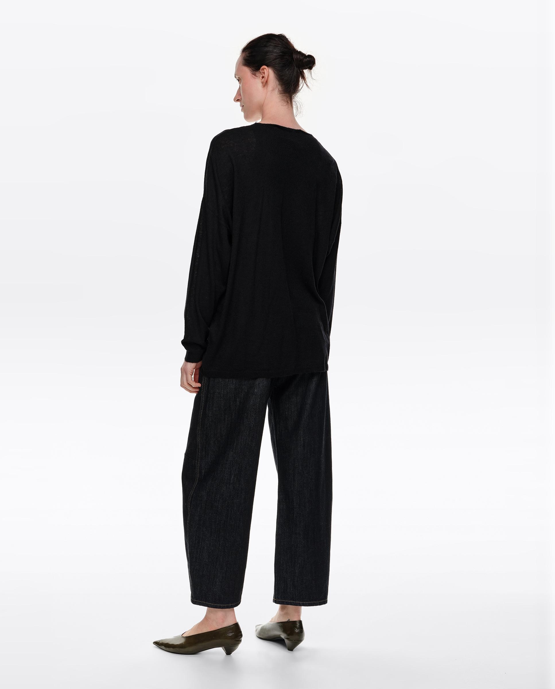 Cárdigan de mujer largo lana encajes - Bimba y Lola - Negro Negro-4