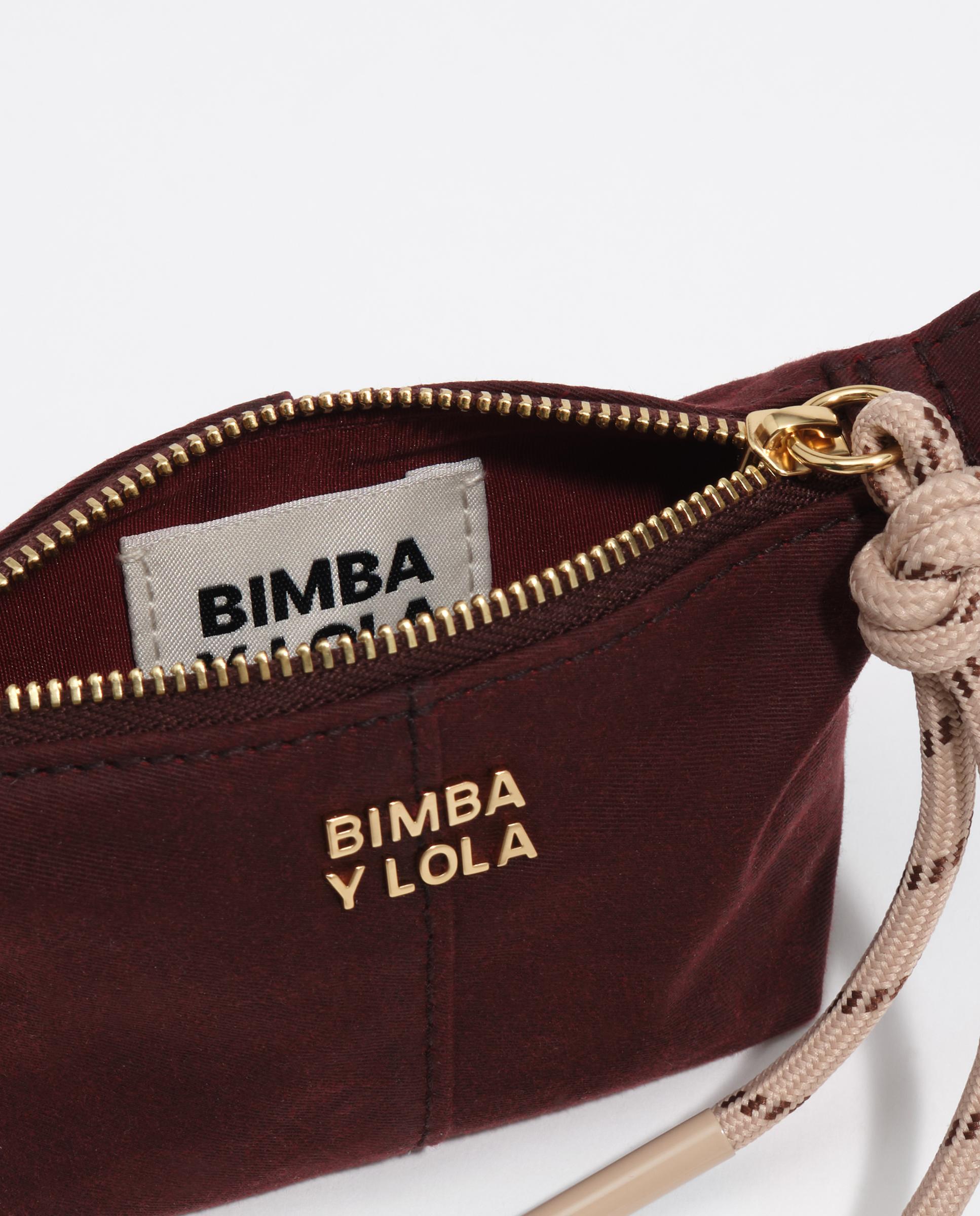 Monedero de mujer trapecio encerado con tirador de cordón - Bimba y Lola - Burdeos Burdeos-5