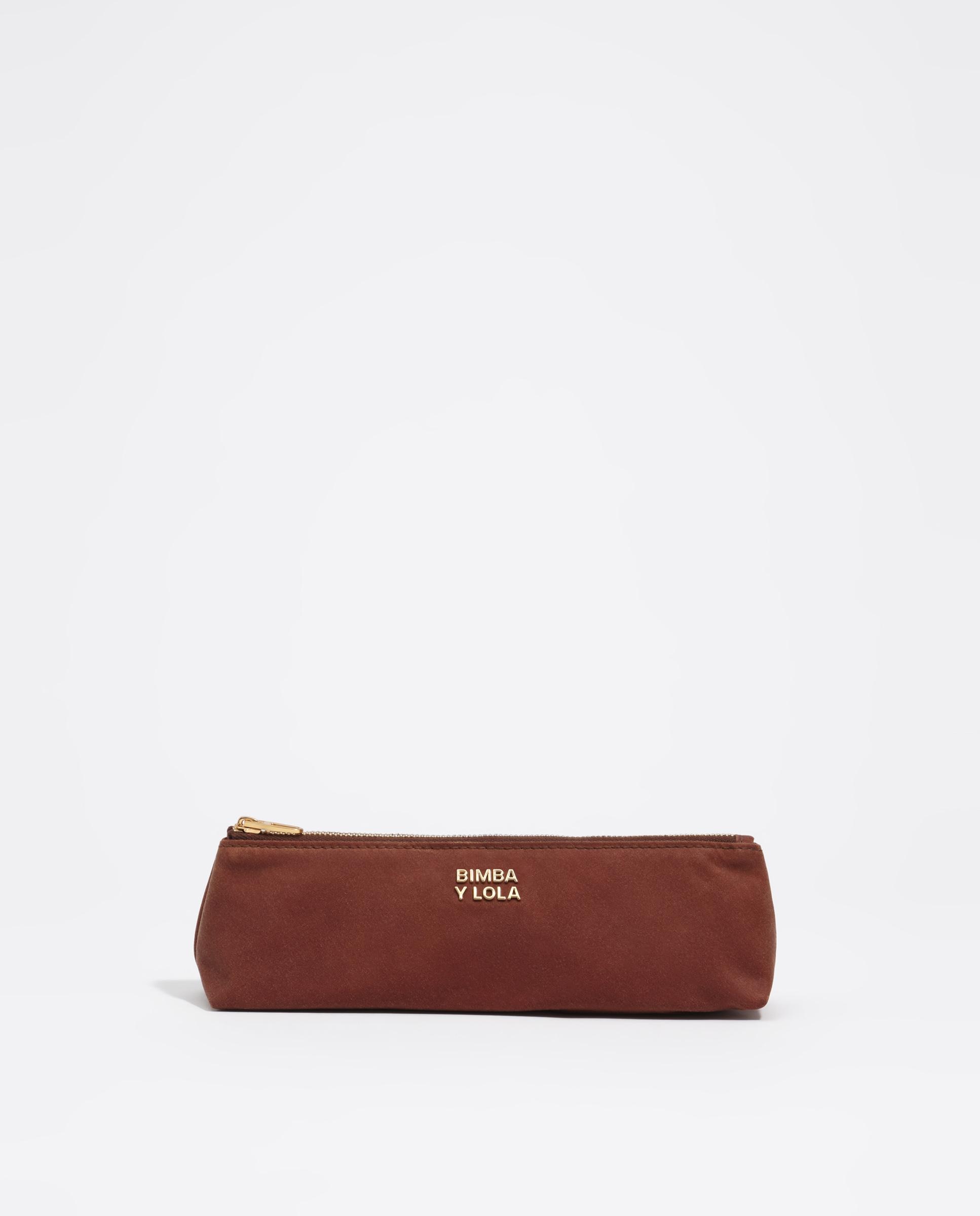 Estuche de mujer encerado con acabados metálicos - Bimba y Lola - Marrón Marrón-1