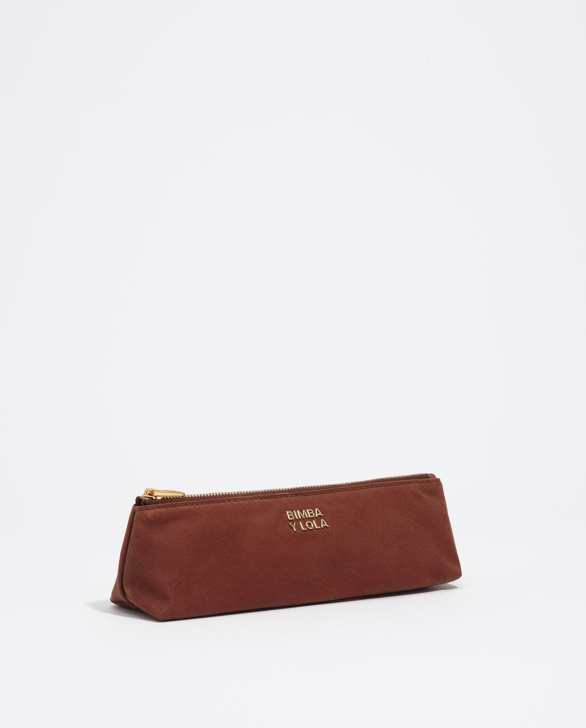 Estuche de mujer encerado con acabados metálicos - Bimba y Lola - Marrón Marrón-3
