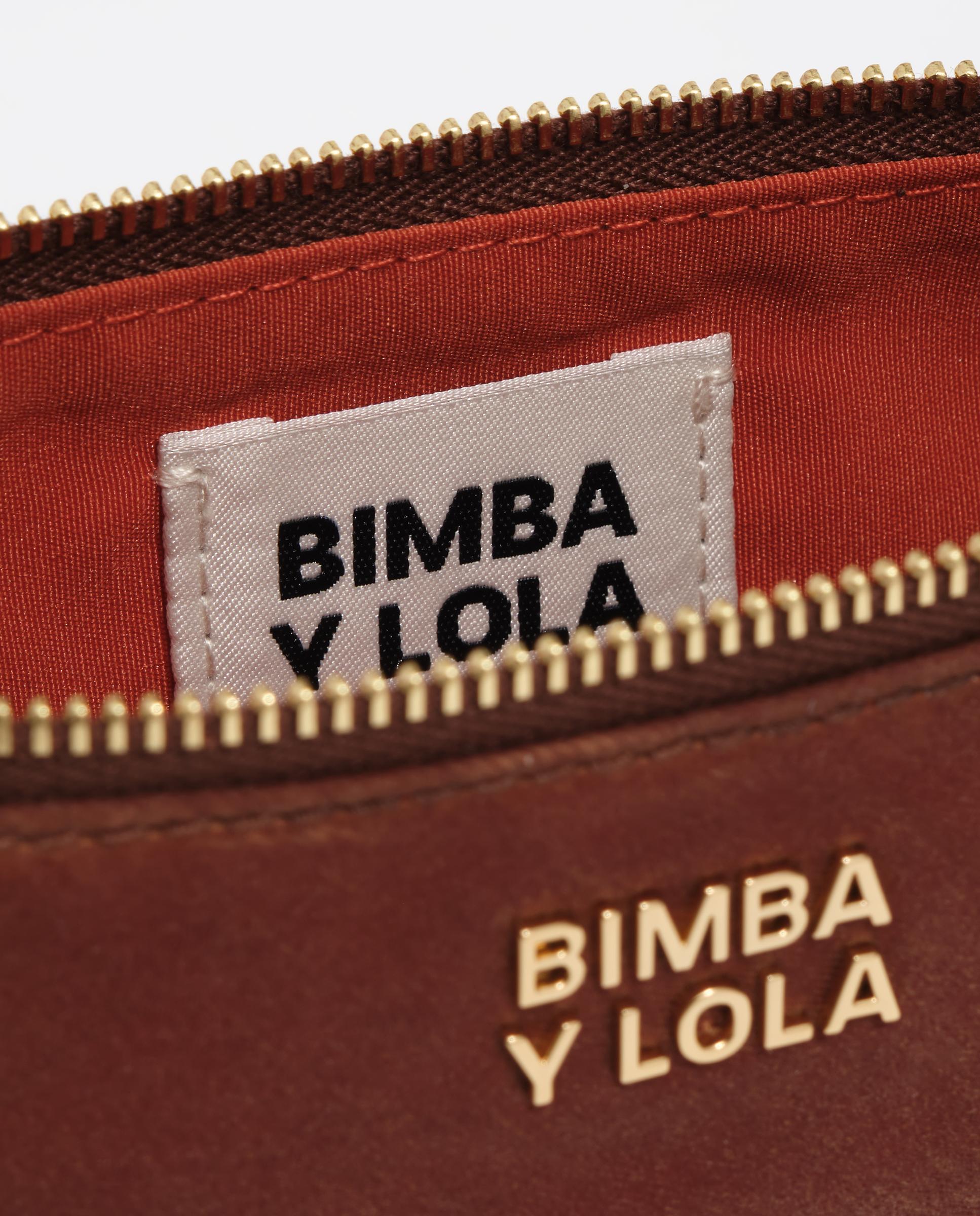 Estuche de mujer encerado con acabados metálicos - Bimba y Lola - Marrón Marrón-6