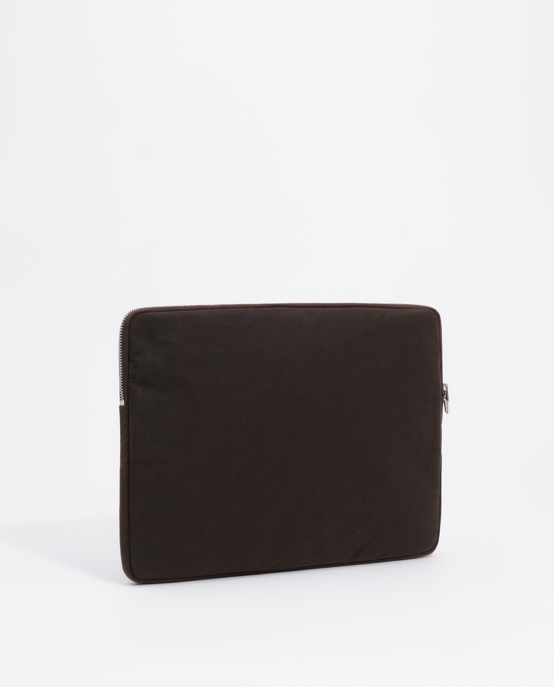 Funda de ordenador portátil encerada con logo - Bimba y Lola - Marrón Marrón-4