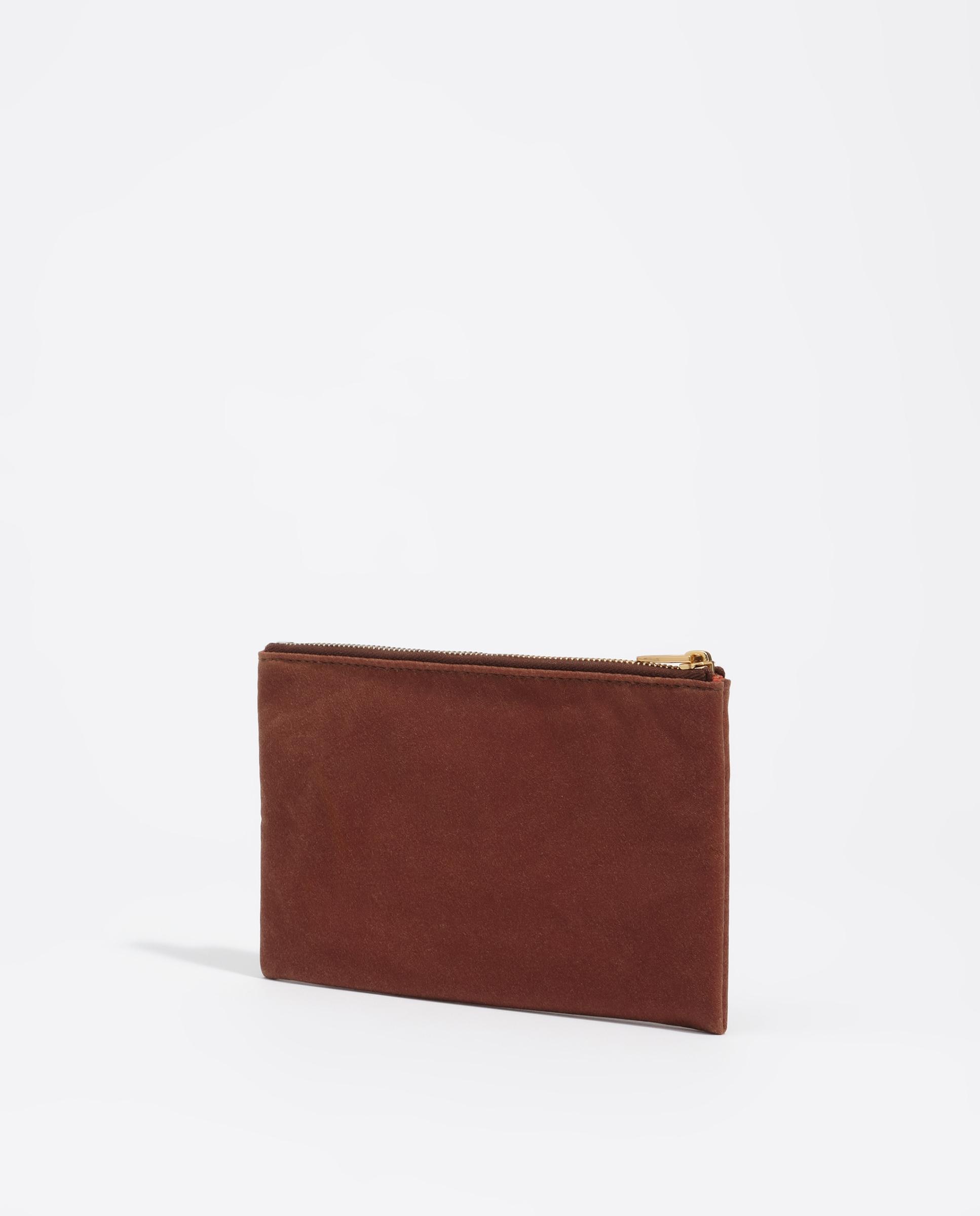 Cartera de mujer encerada con bolsillo interior - Bimba y Lola - Marrón Marrón-5