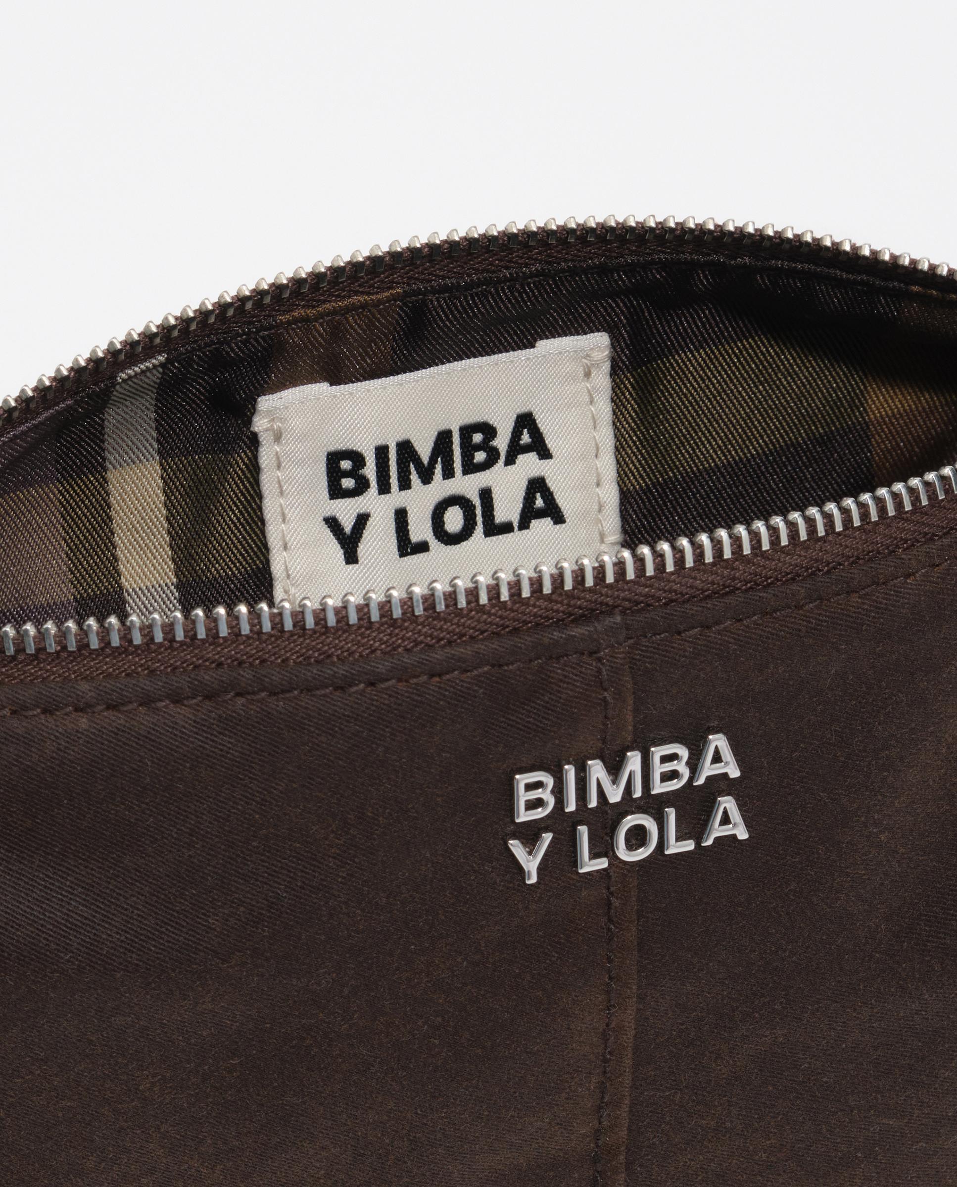 Neceser de mujer trapecio pequeño encerado - Bimba y Lola - Marrón Marrón-4