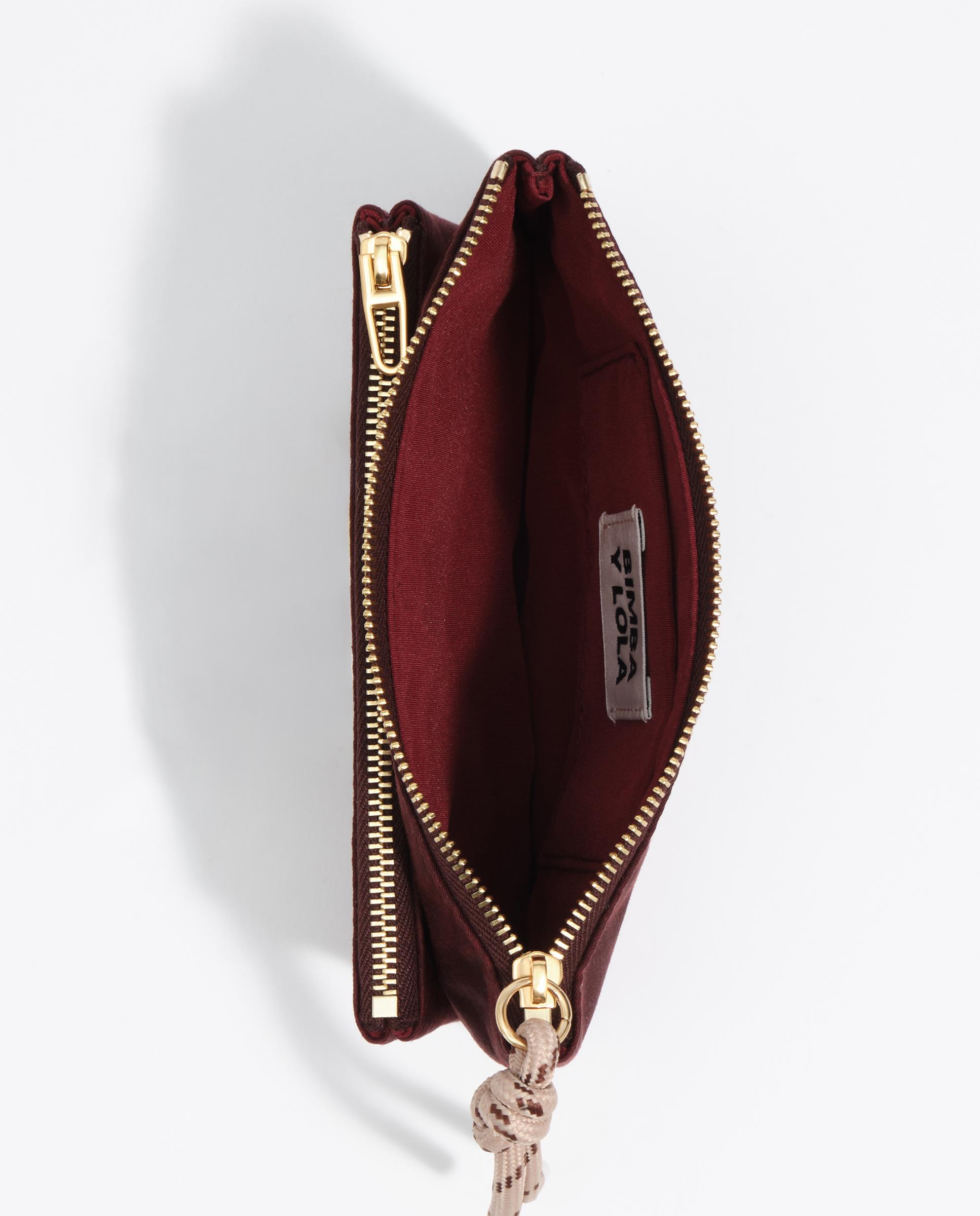 Cartera de mujer encerada con bolsillo interior - Bimba y Lola - Burdeos Burdeos-6