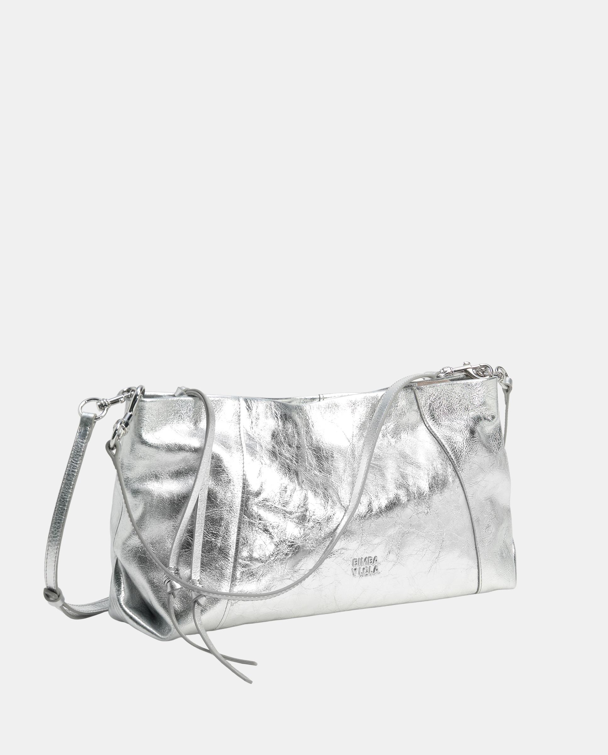 Bandolera de mujer grande piel - Bimba y Lola - Plateado Plateado-3
