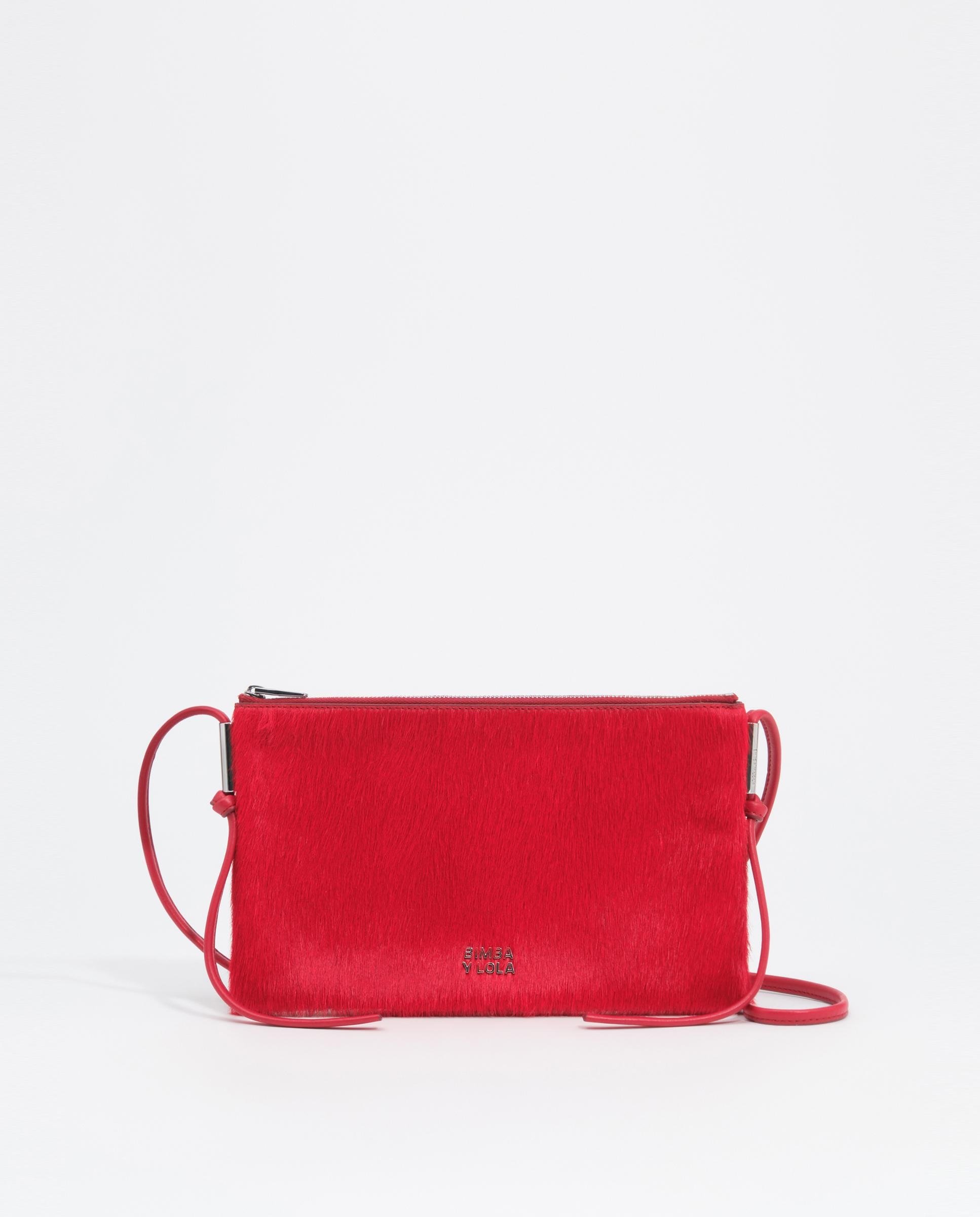 Bandolera de mujer tipo sobre pequeño pelo - Bimba y Lola - Rojo Rojo-1