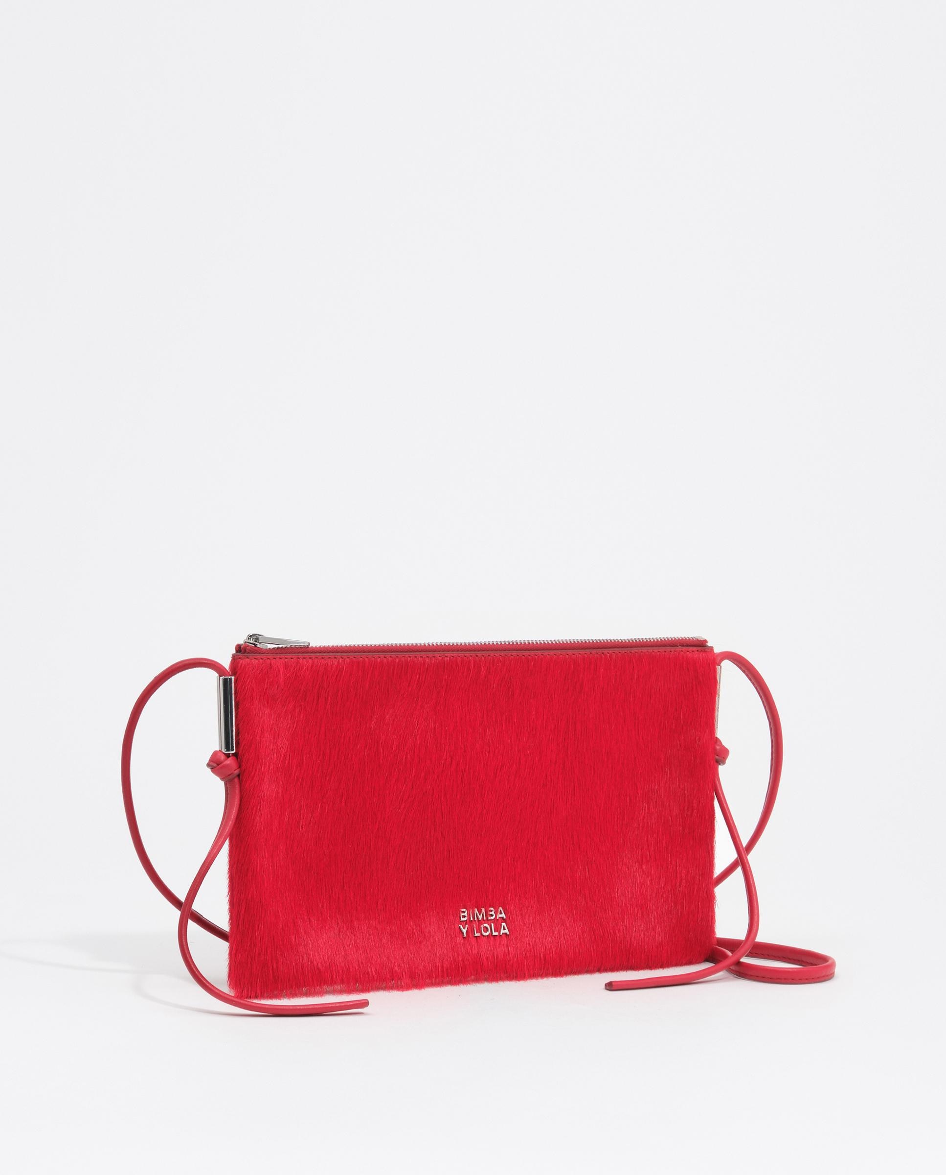 Bandolera de mujer tipo sobre pequeño pelo - Bimba y Lola - Rojo Rojo-3
