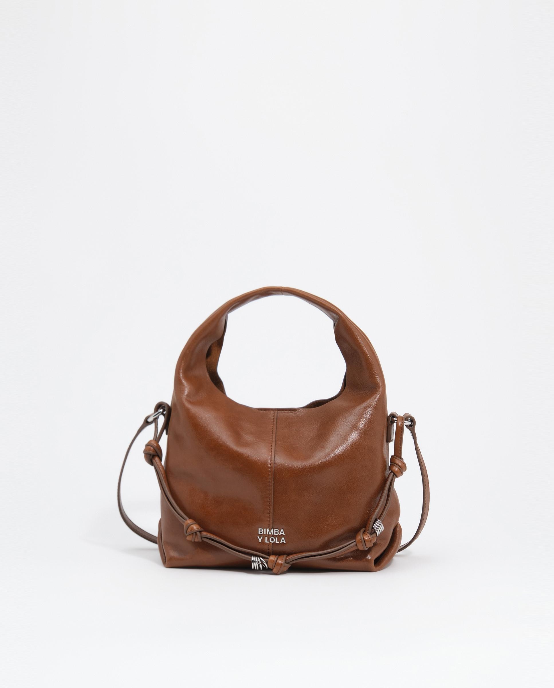 Bolso de mano de mujer paper pequeño piel - Bimba y Lola - Marrón Marrón-1