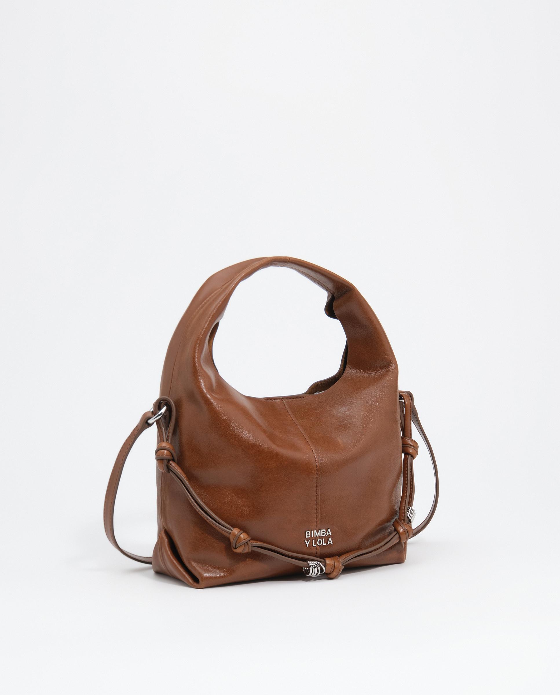 Bolso de mano de mujer paper pequeño piel - Bimba y Lola - Marrón Marrón-3