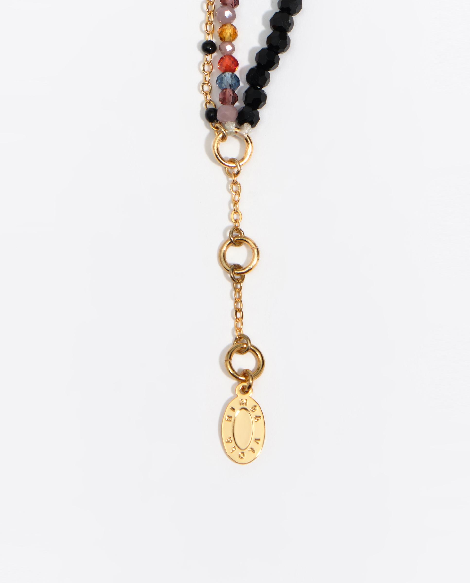 Pulsera triple cadena piedras y cristales - Bimba y Lola - Dorado Dorado-3
