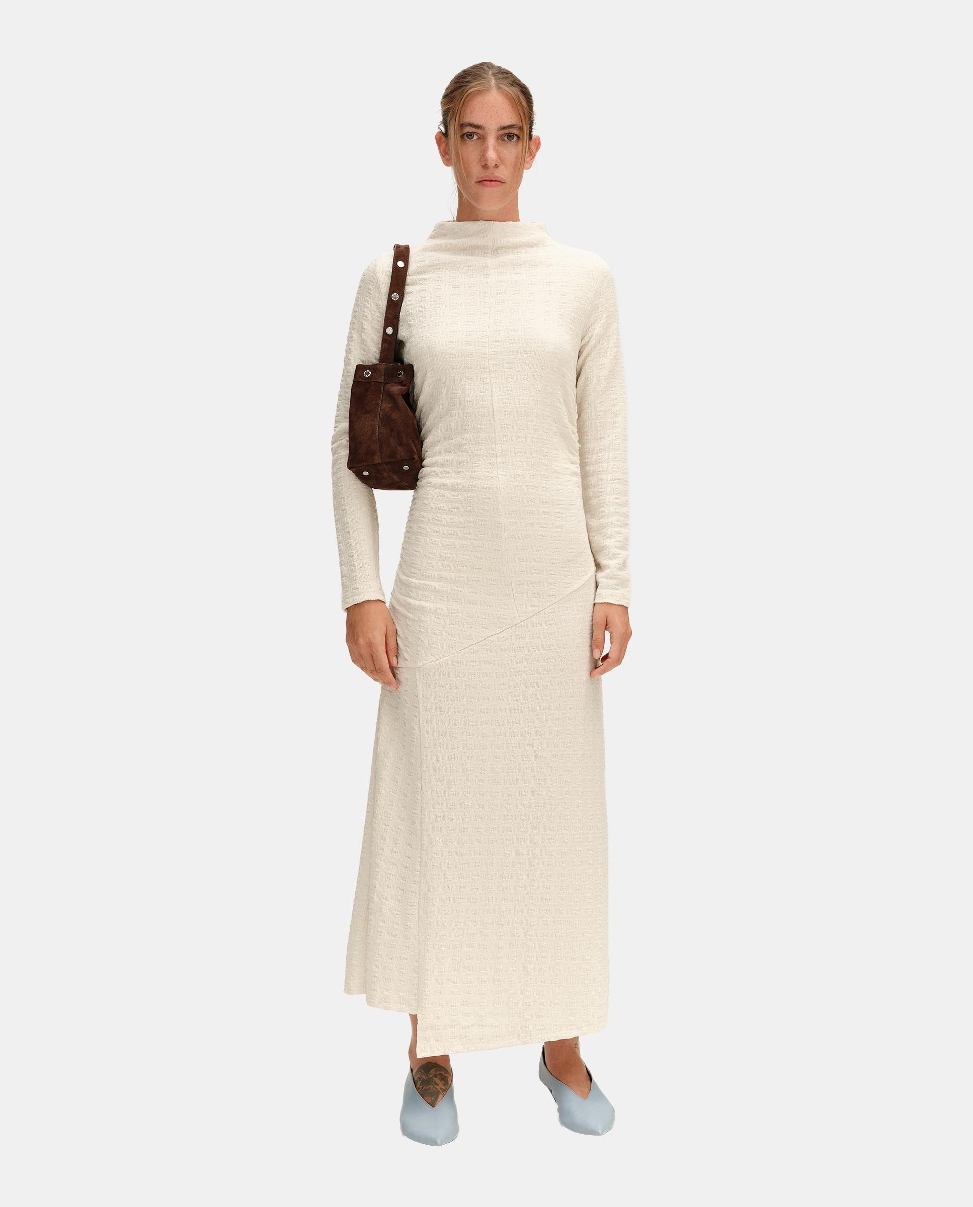 Vestido textura fruncido - Bimba y Lola - Marfil Marfil-1