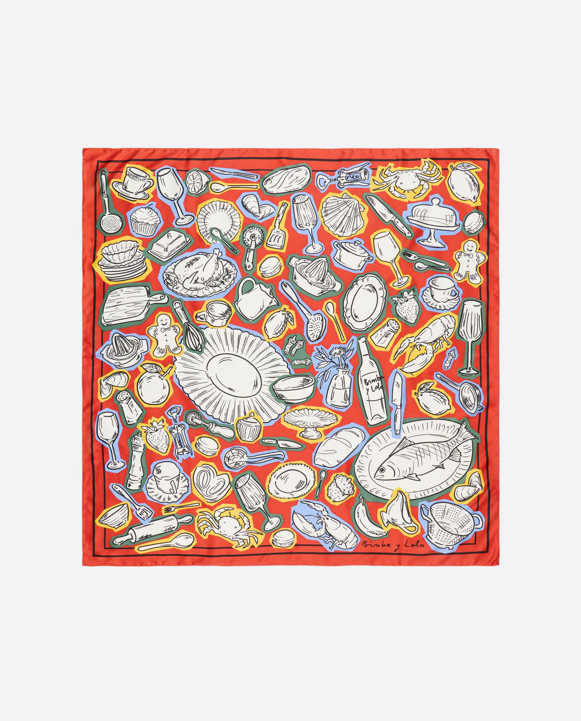 Pañuelo de mujer cocina navideña - Bimba y Lola - Naranja Naranja-1