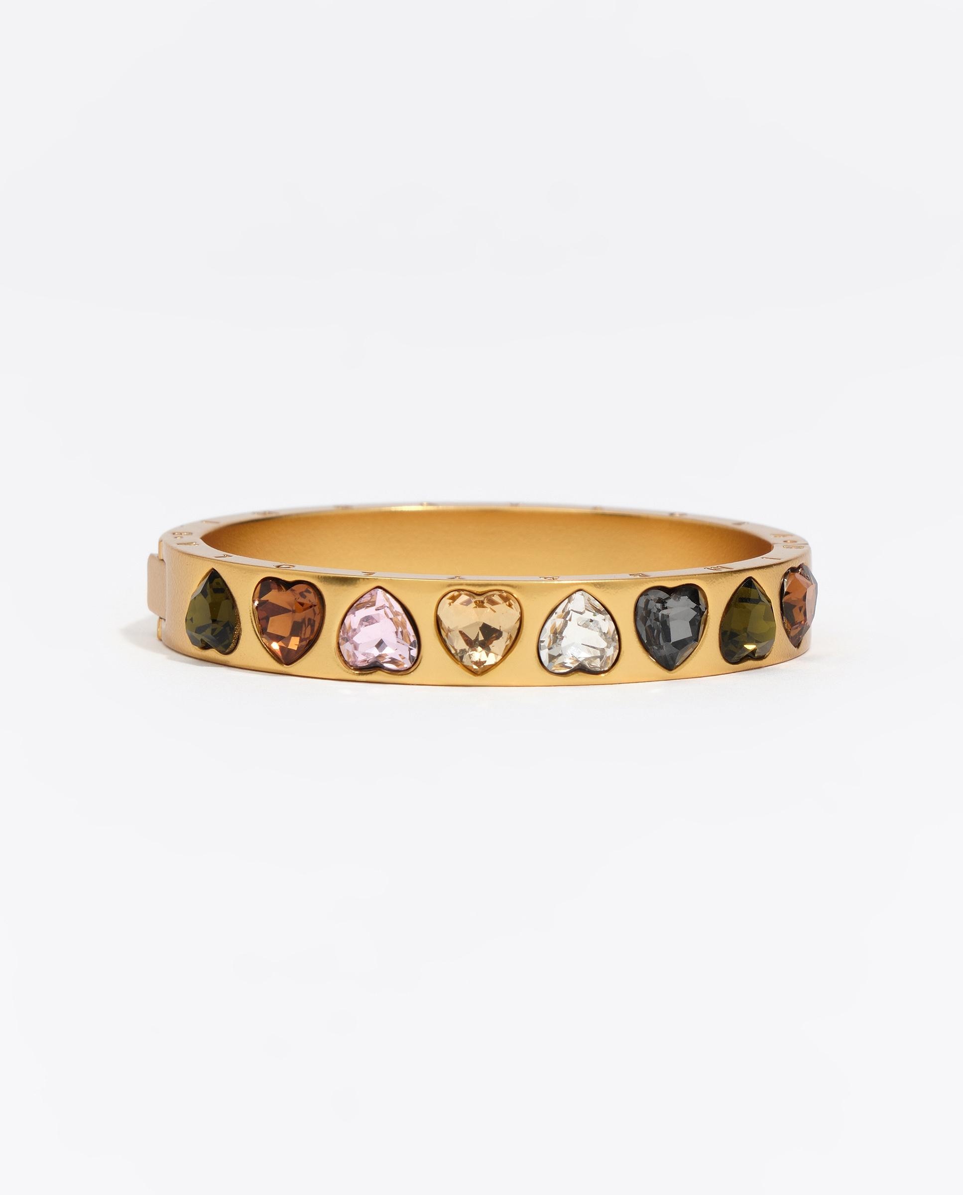 Pulsera rígida cristales corazón - Bimba y Lola - Dorado Dorado-3