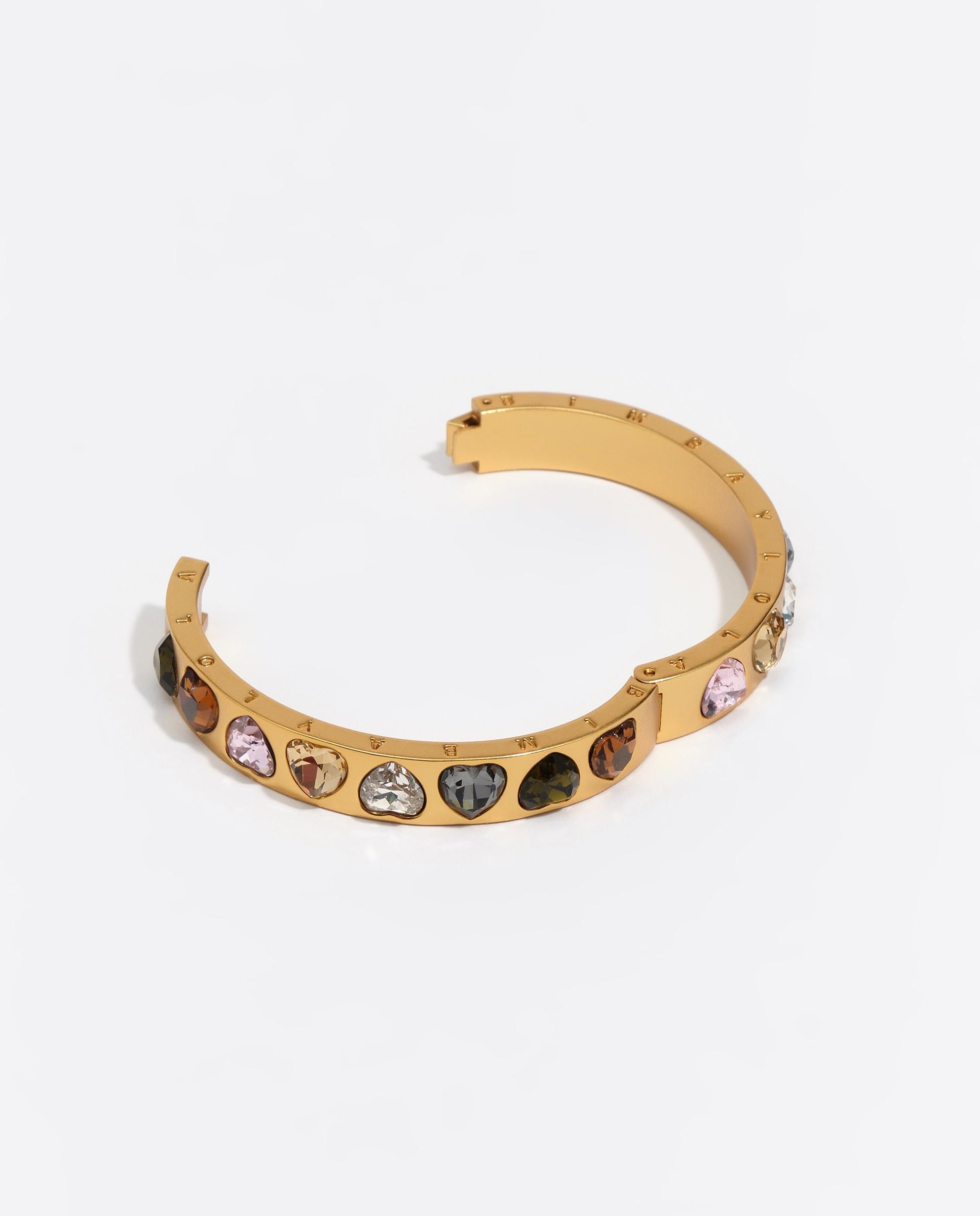 Pulsera rígida cristales corazón - Bimba y Lola - Dorado Dorado-4