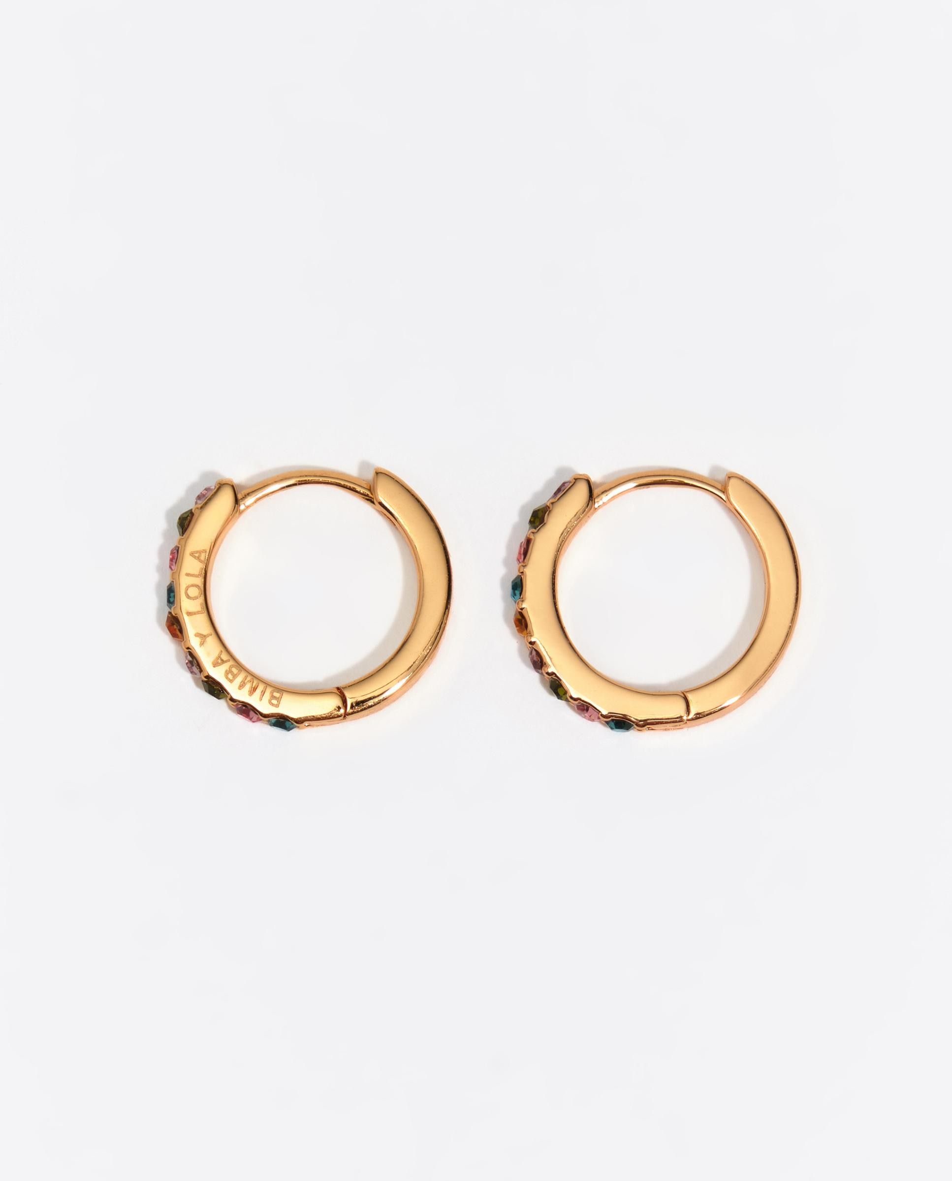 Pendientes aro pequeño cristales - Bimba y Lola - Dorado Dorado-1