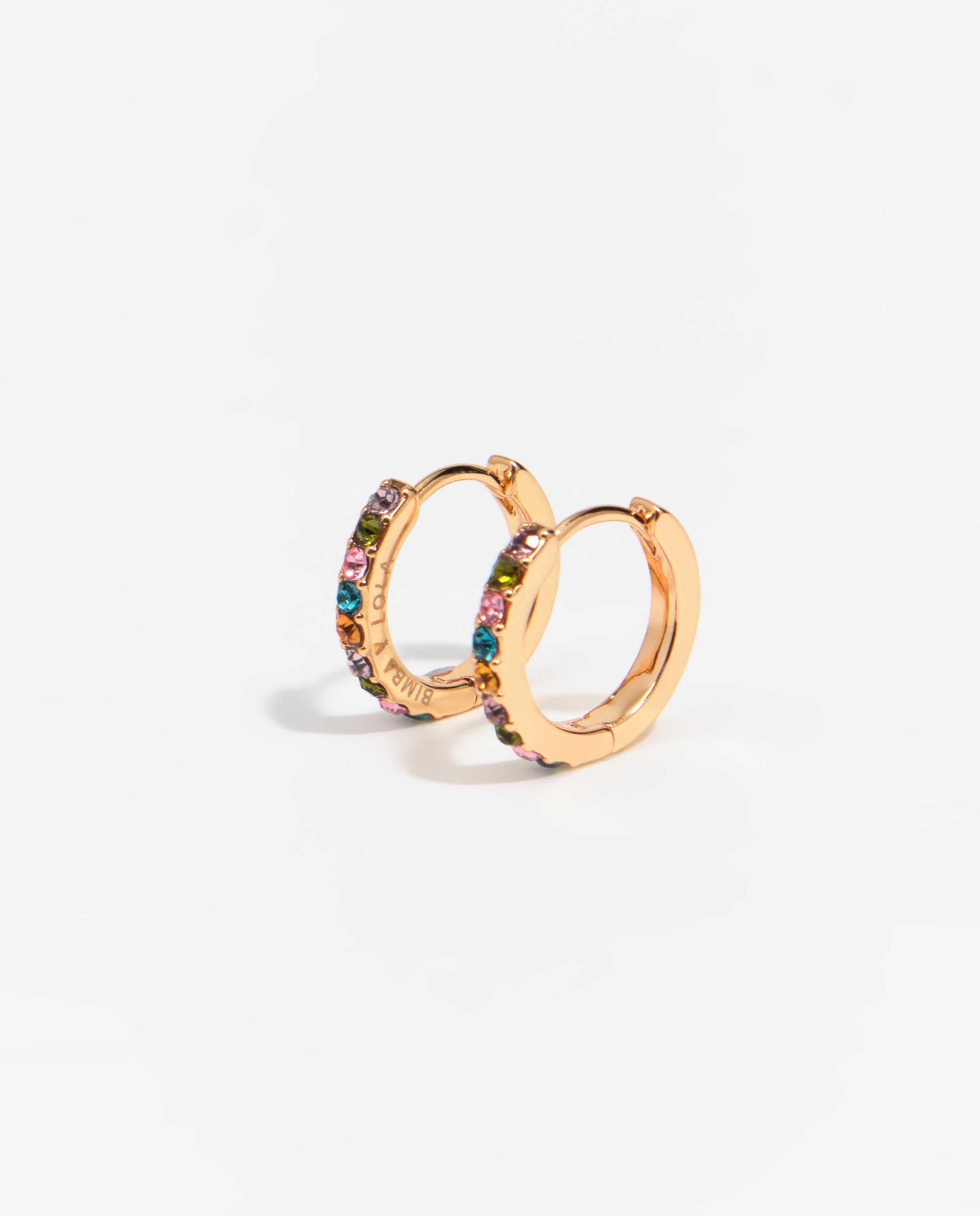 Pendientes aro pequeño cristales - Bimba y Lola - Dorado Dorado-2