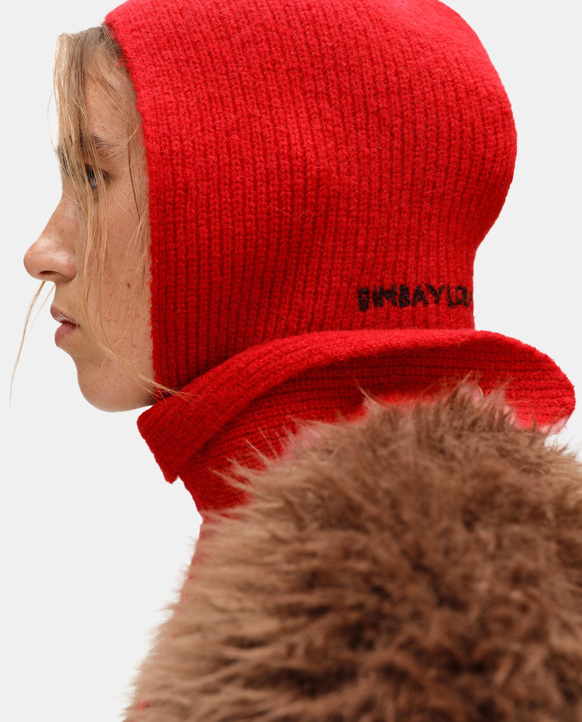 Capucha de mujer lana - Bimba y Lola - Rojo Rojo-2