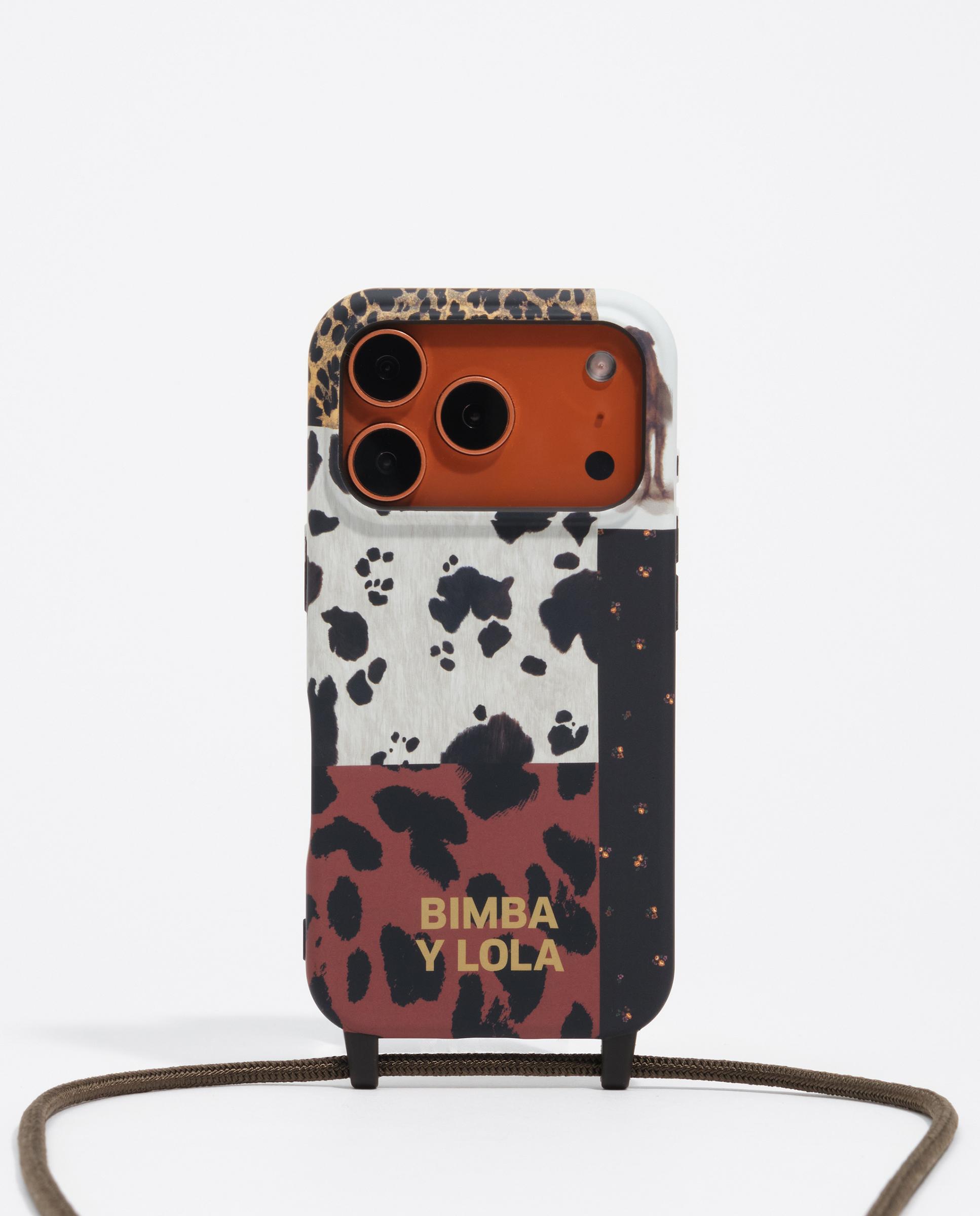 Imagen 0 de Funda rígida iphone 17 pro patchwork pony Marrón