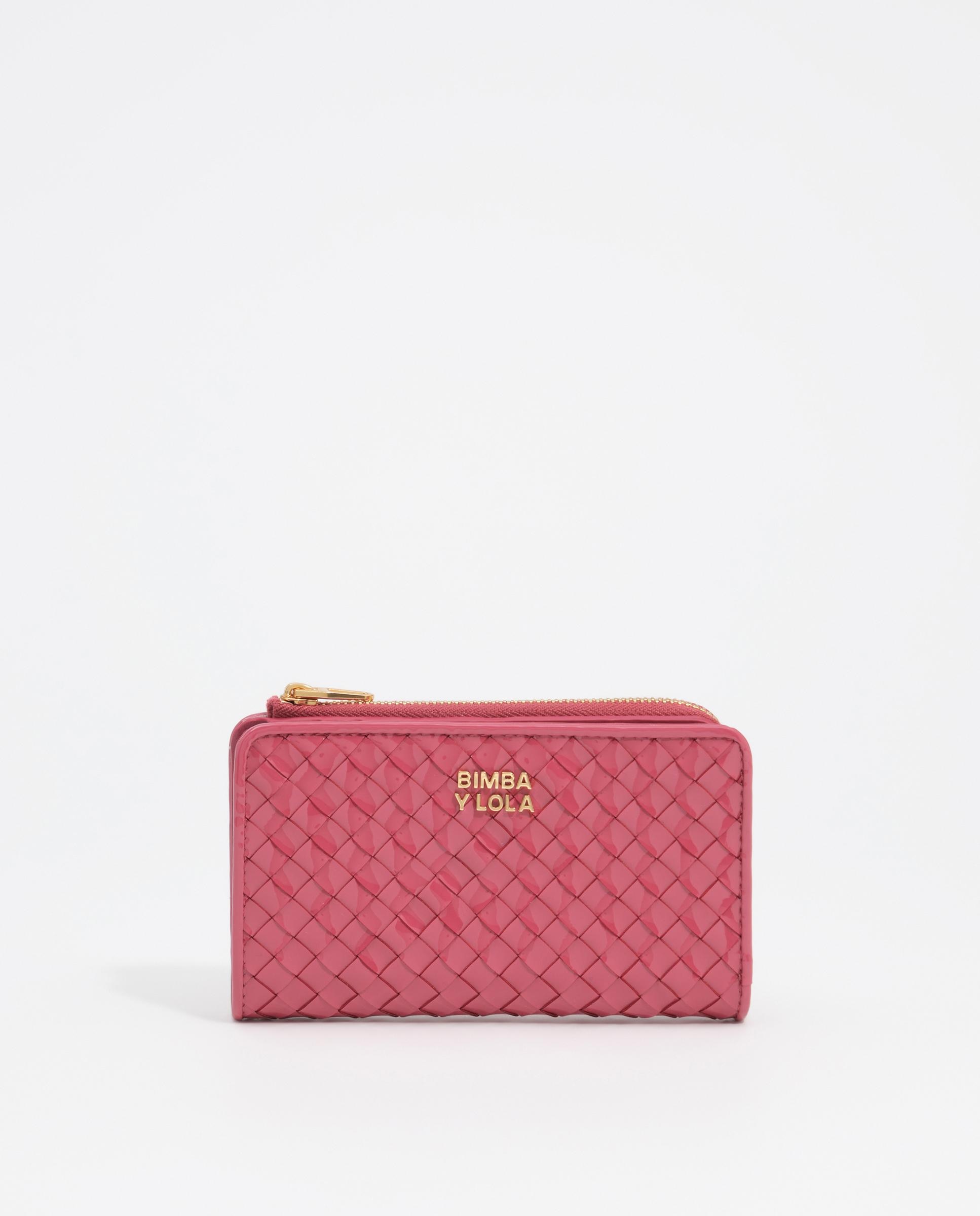 Imagen 1 de Cartera de mujer compacta trenzada Rosa