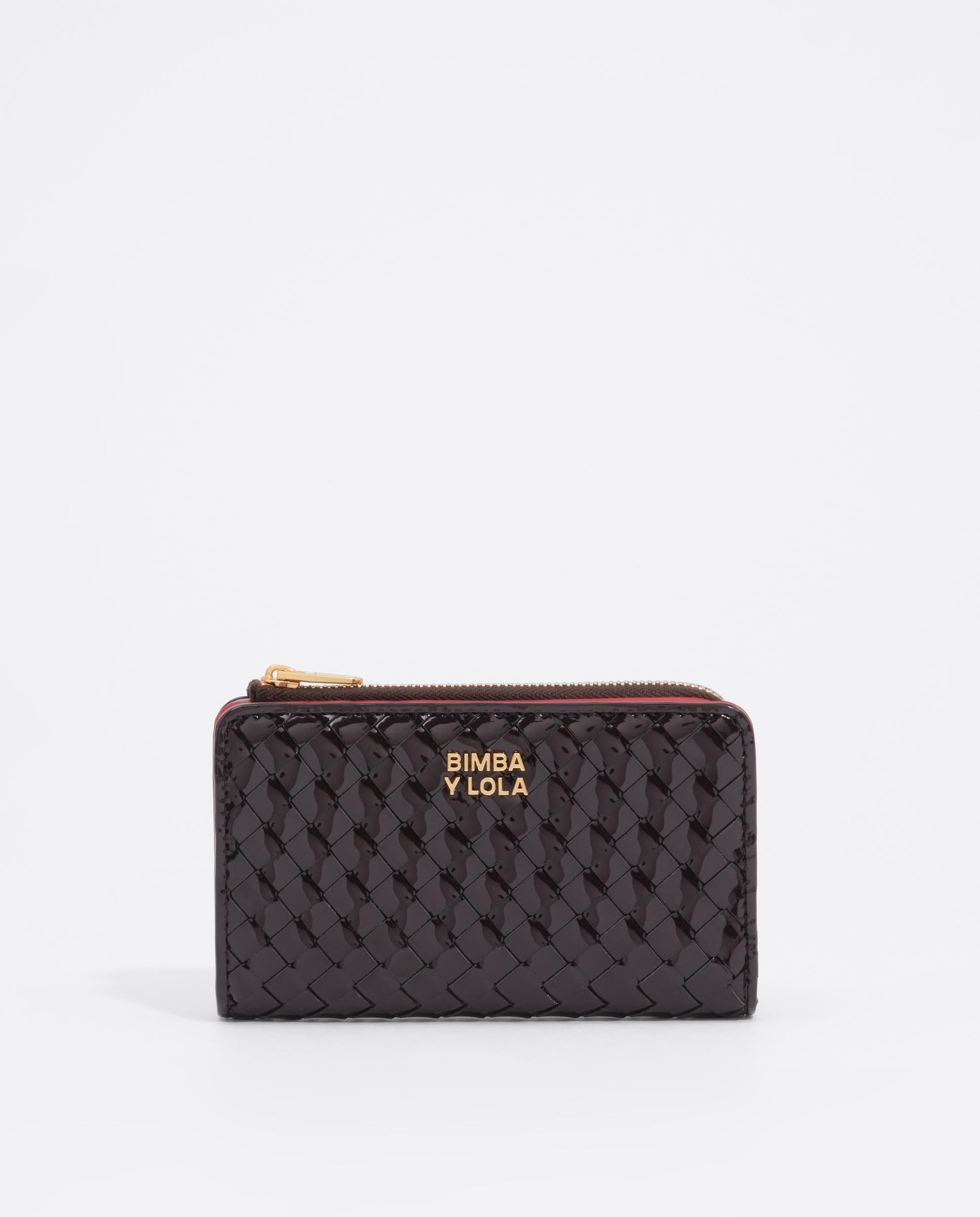 Cartera de mujer compacta trenzada - Bimba y Lola - Berenjena Berenjena-1