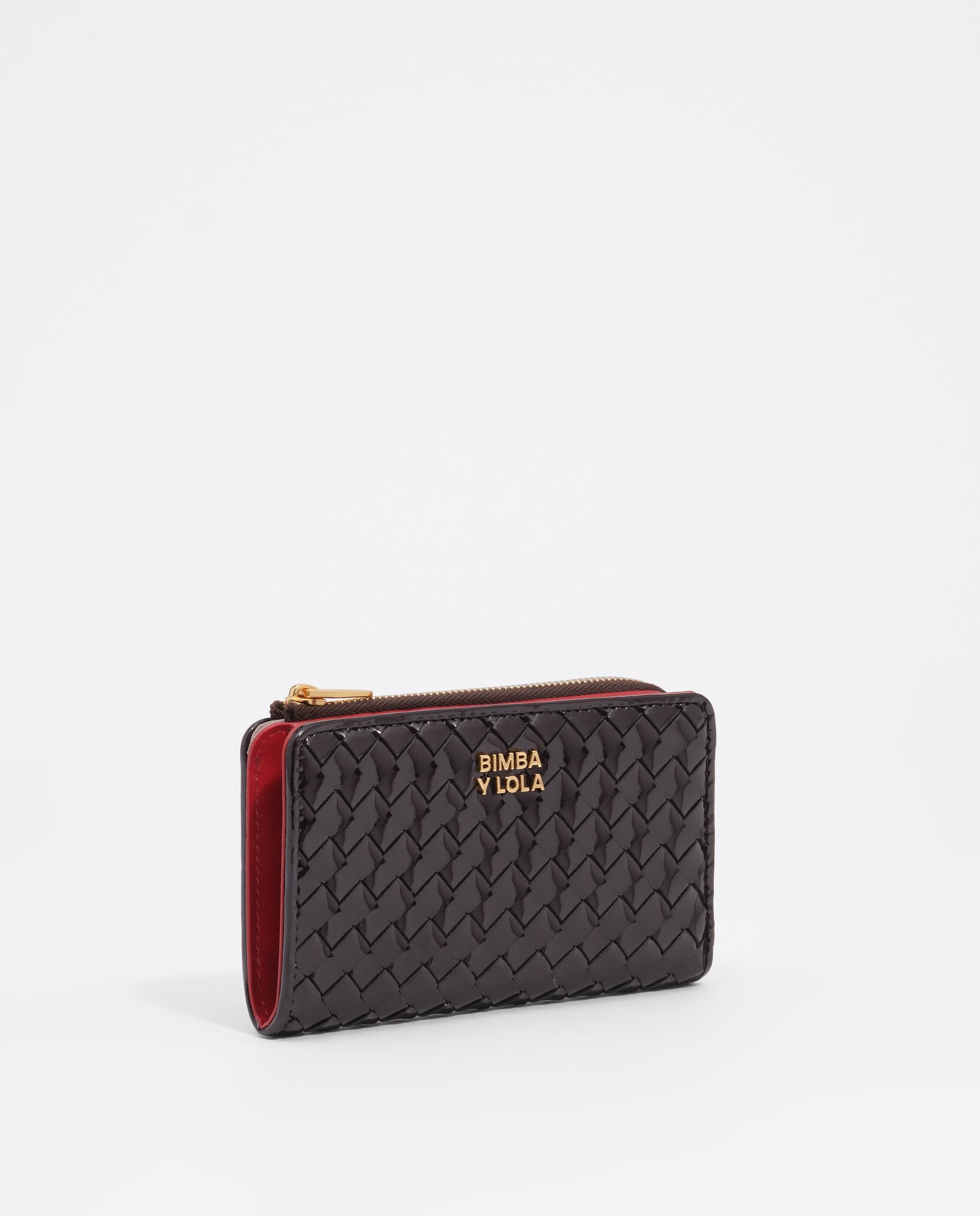 Cartera de mujer compacta trenzada - Bimba y Lola - Berenjena Berenjena-3