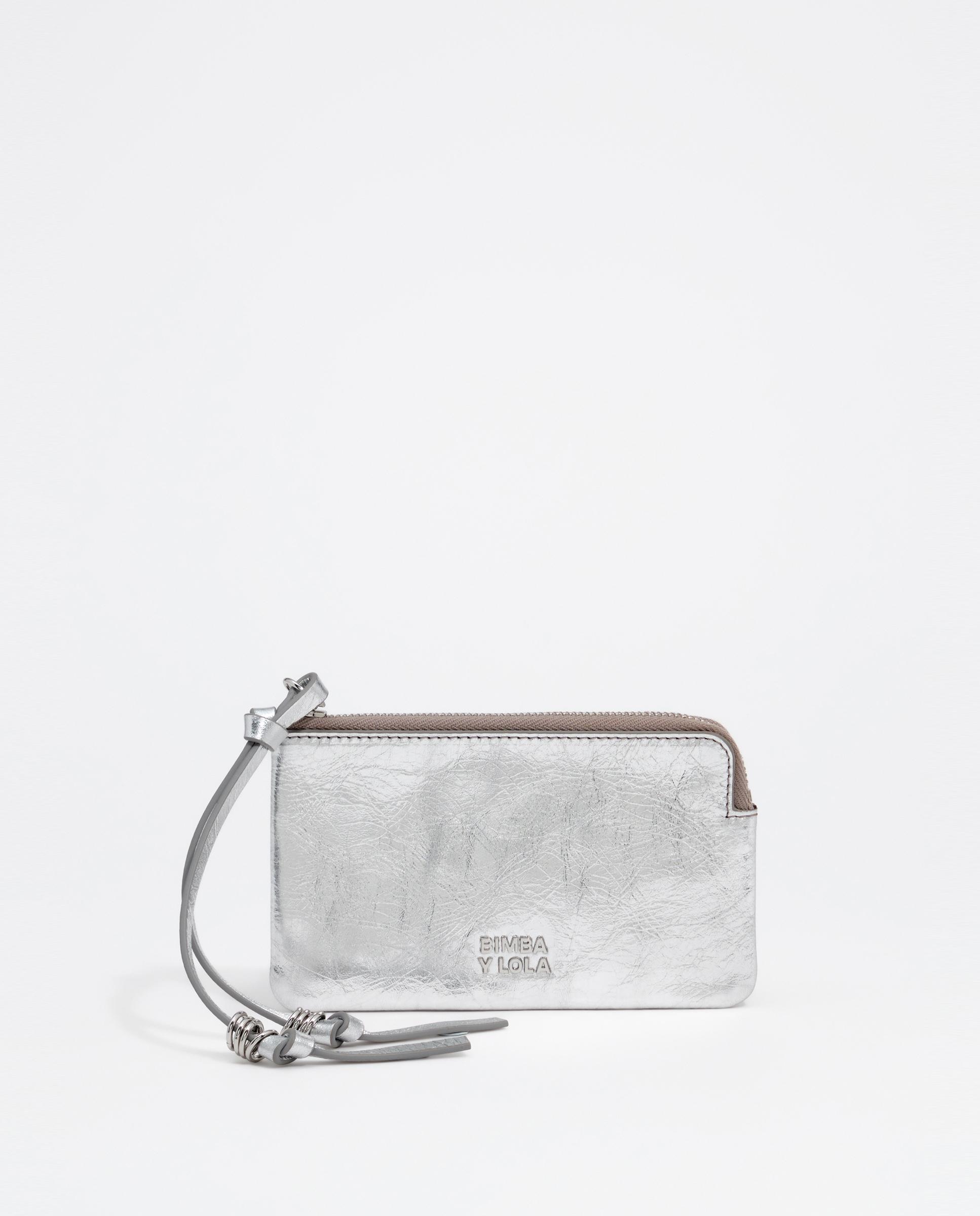 Monedero de mujer pequeño piel - Bimba y Lola - Plateado Plateado-1