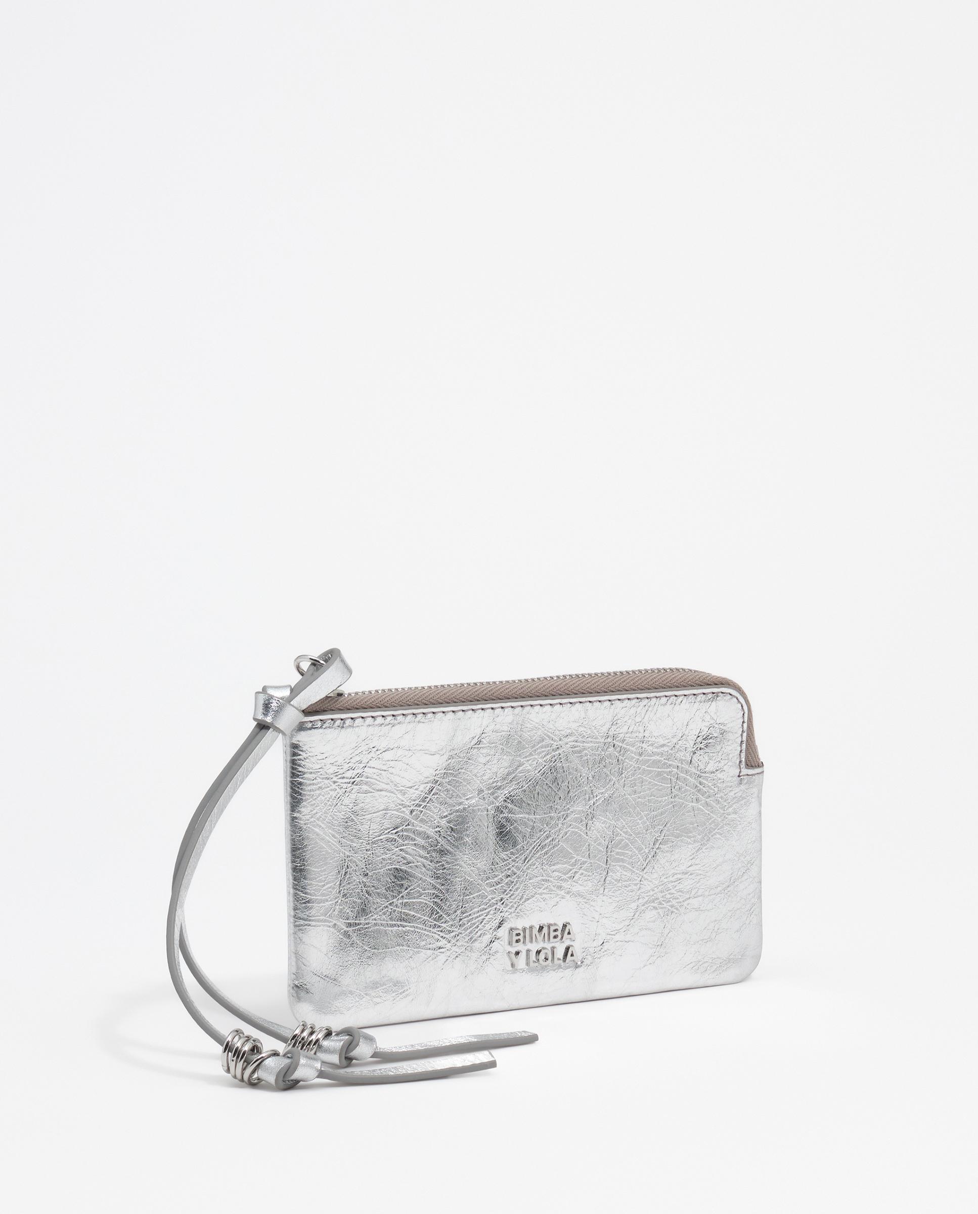 Monedero de mujer pequeño piel - Bimba y Lola - Plateado Plateado-3