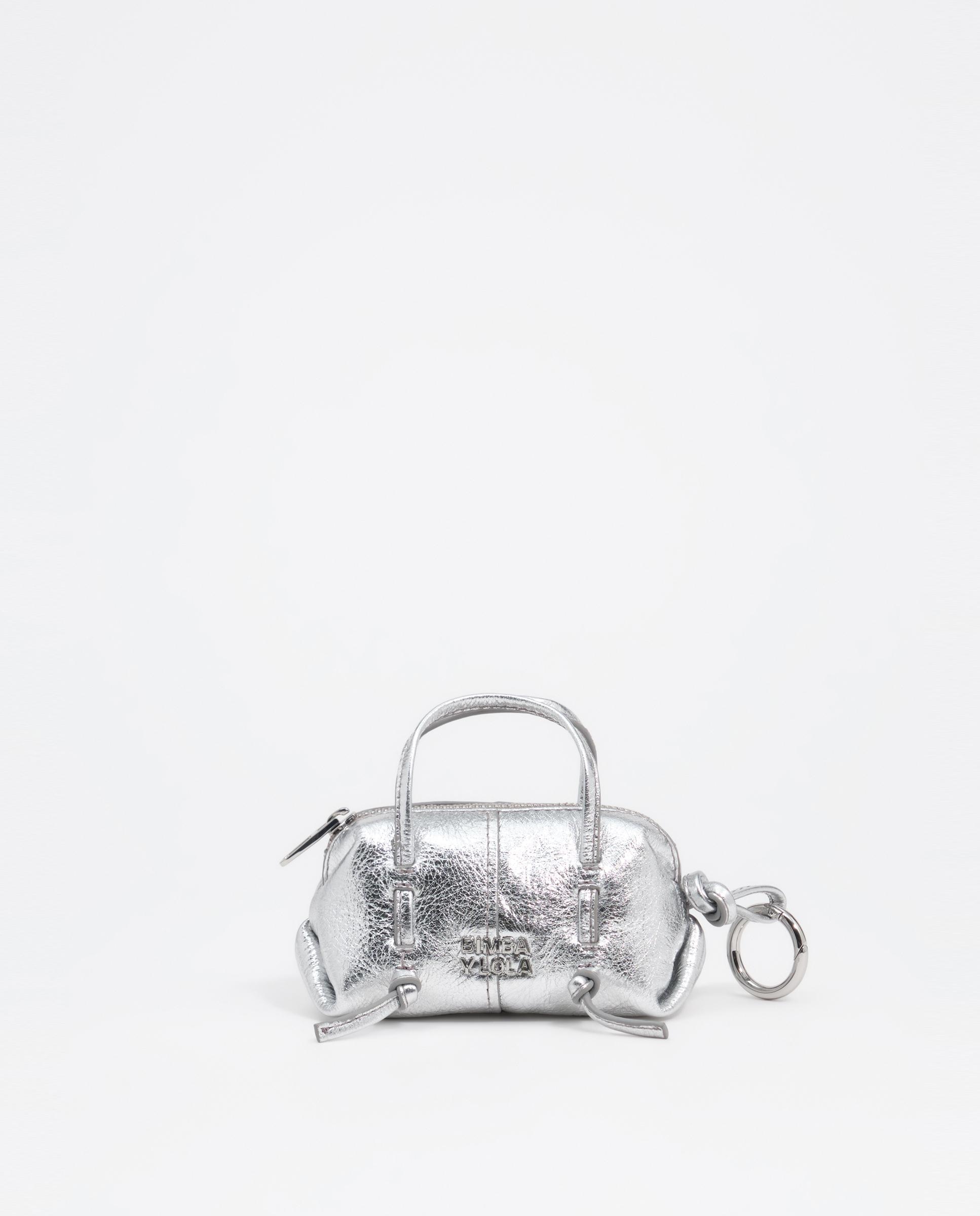 Bolso de mano de mujer lolita micro piel - Bimba y Lola - Plateado Plateado-1