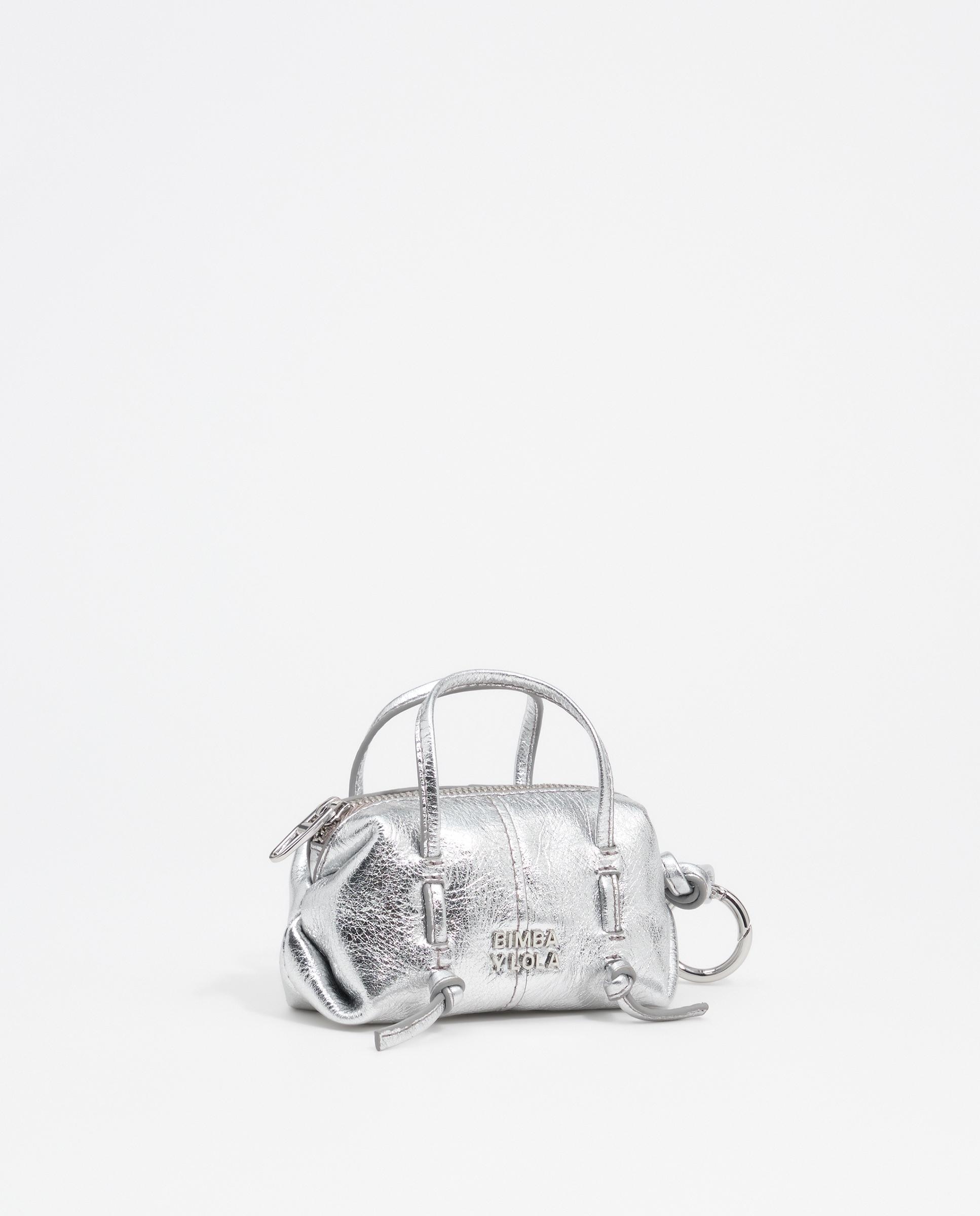 Bolso de mano de mujer lolita micro piel - Bimba y Lola - Plateado Plateado-3