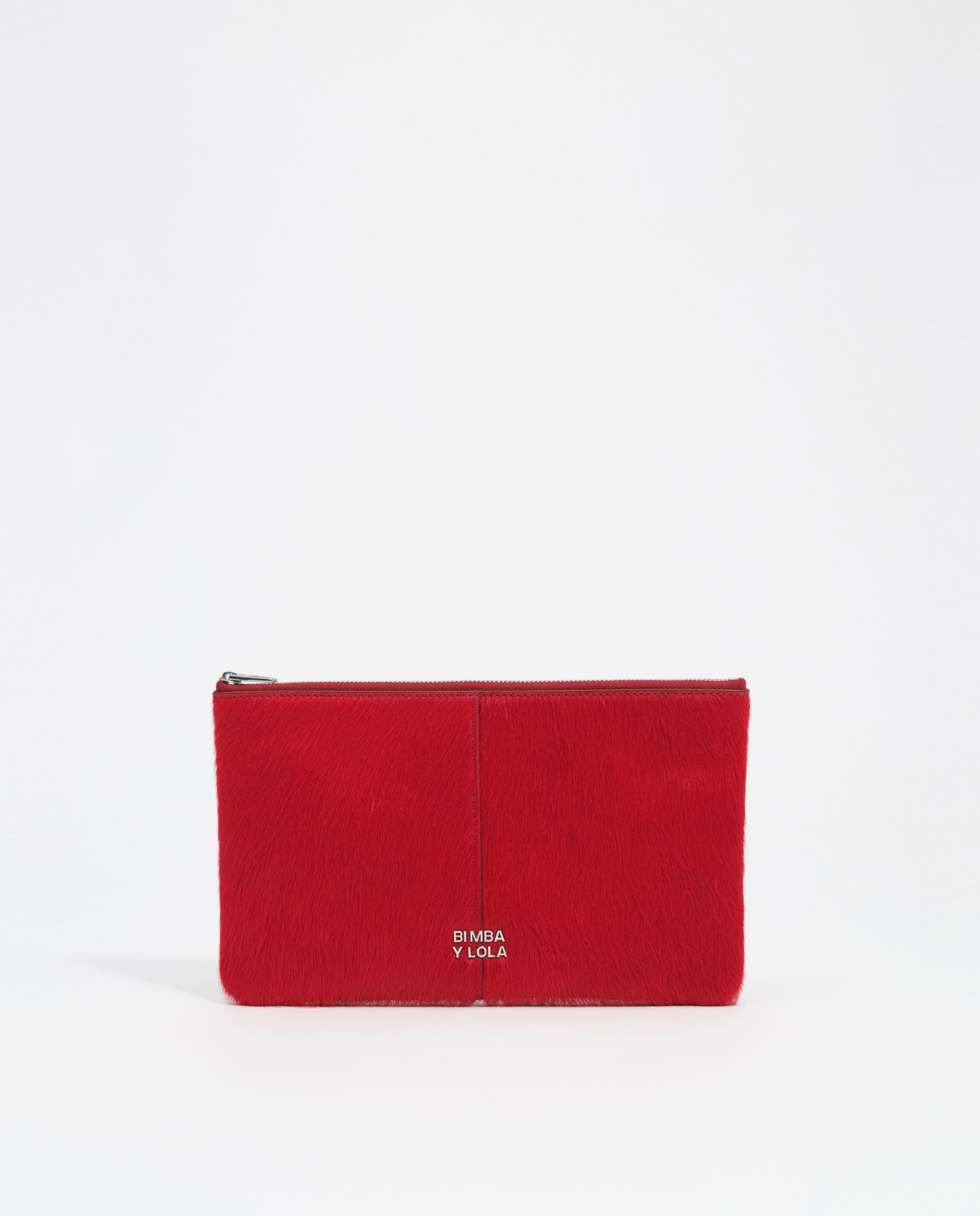 Neceser sobre cremallera mediano pelo - Bimba y Lola - Rojo Rojo-1