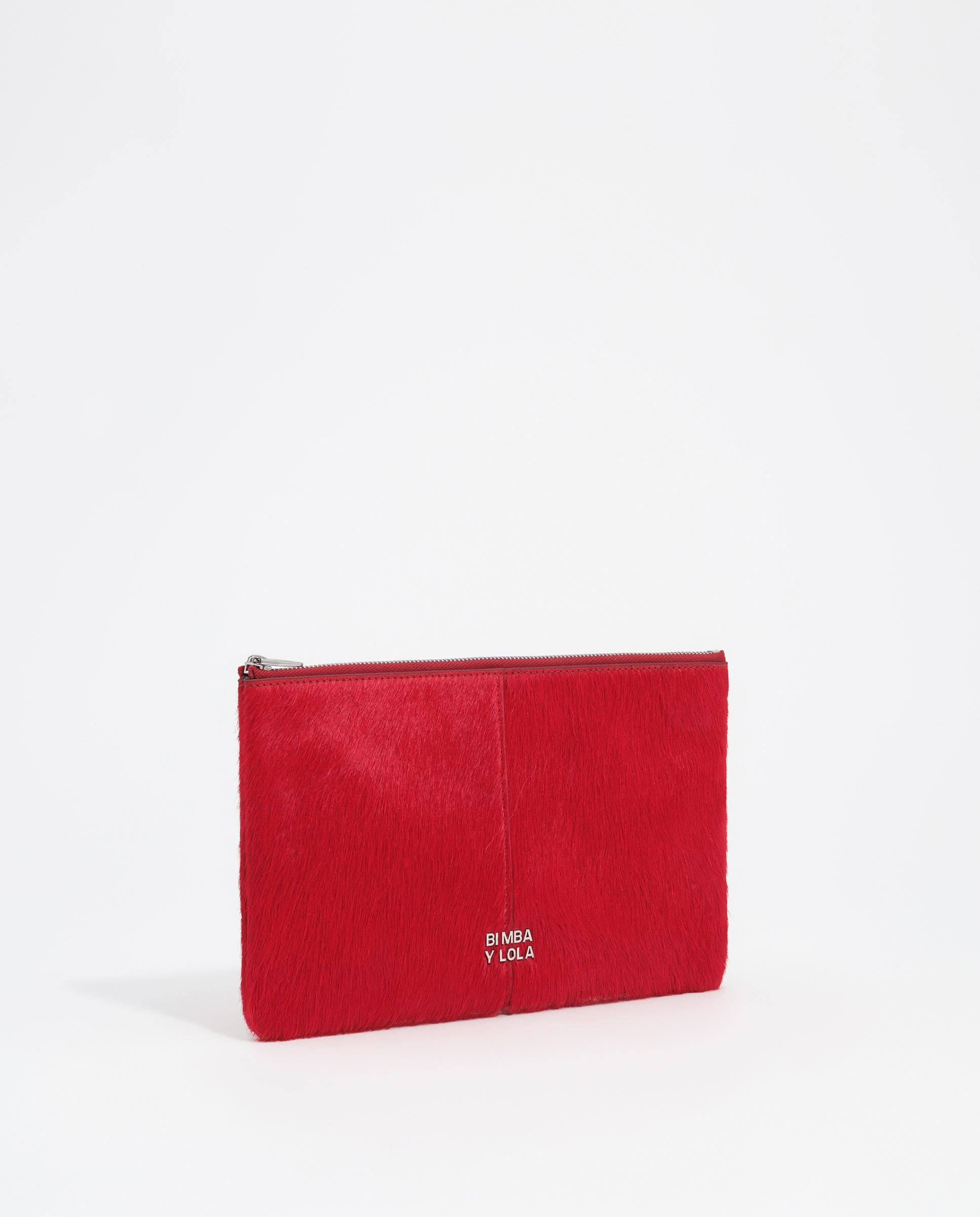Neceser sobre cremallera mediano pelo - Bimba y Lola - Rojo Rojo-3