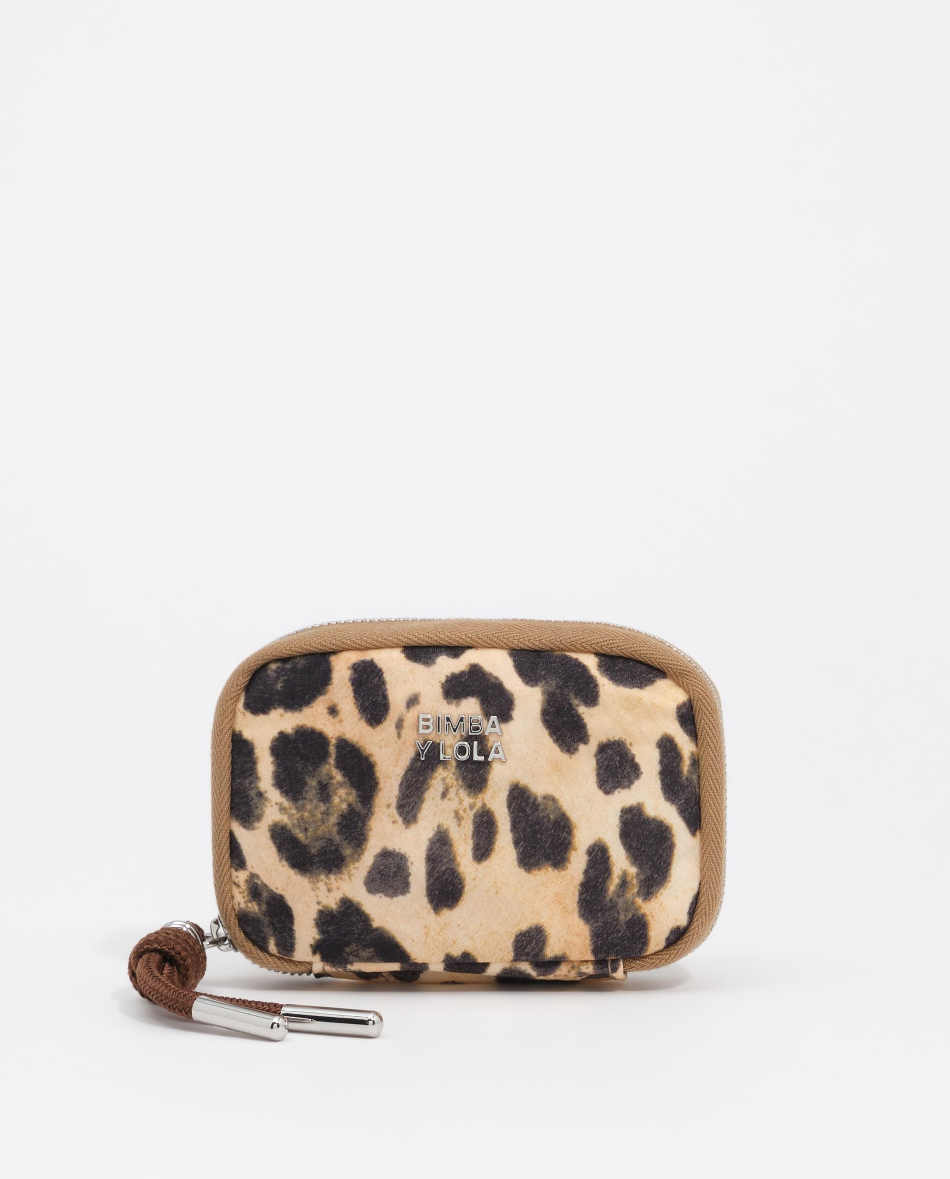 Imagen 1 de Cartera de mujer pequeña nylon leopard - Bimba y Lola - Natural Natural