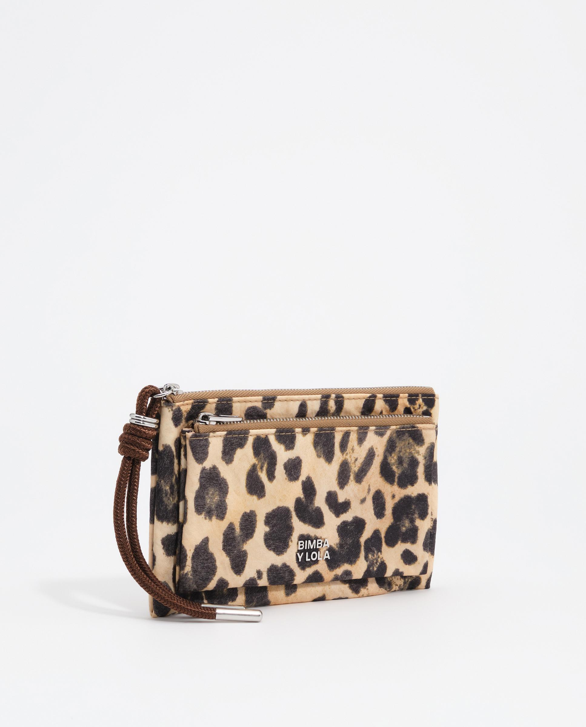 Cartera de mujer pocket nylon leopard - Bimba y Lola - Natural Natural-3