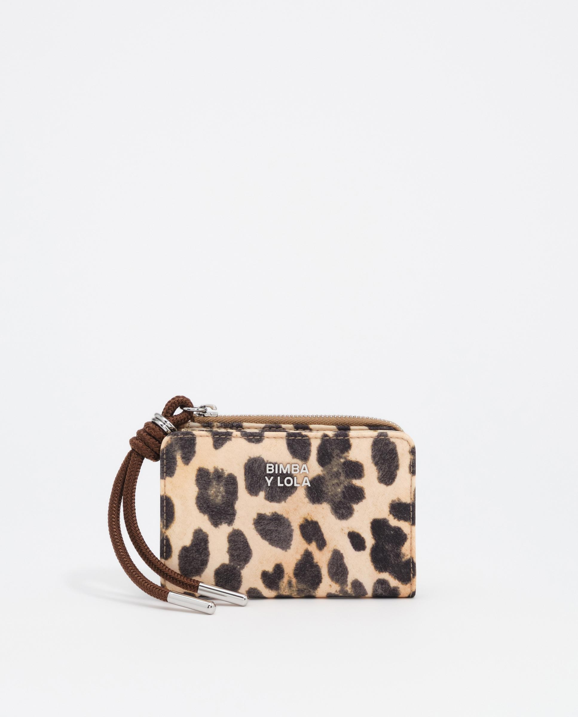 Cartera de mujer compacta nylon leopard - Bimba y Lola - Natural Natural-1