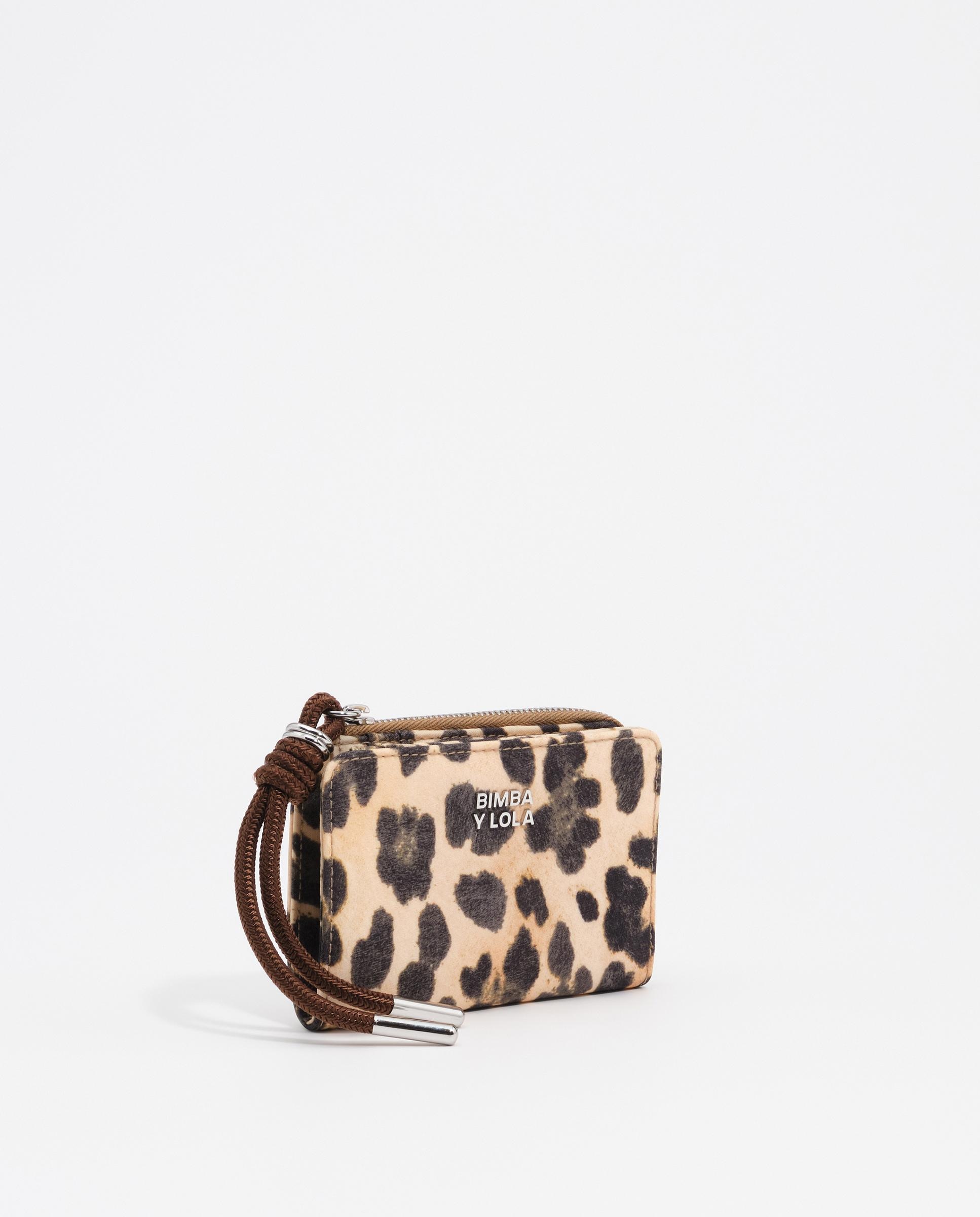Cartera de mujer compacta nylon leopard - Bimba y Lola - Natural Natural-3