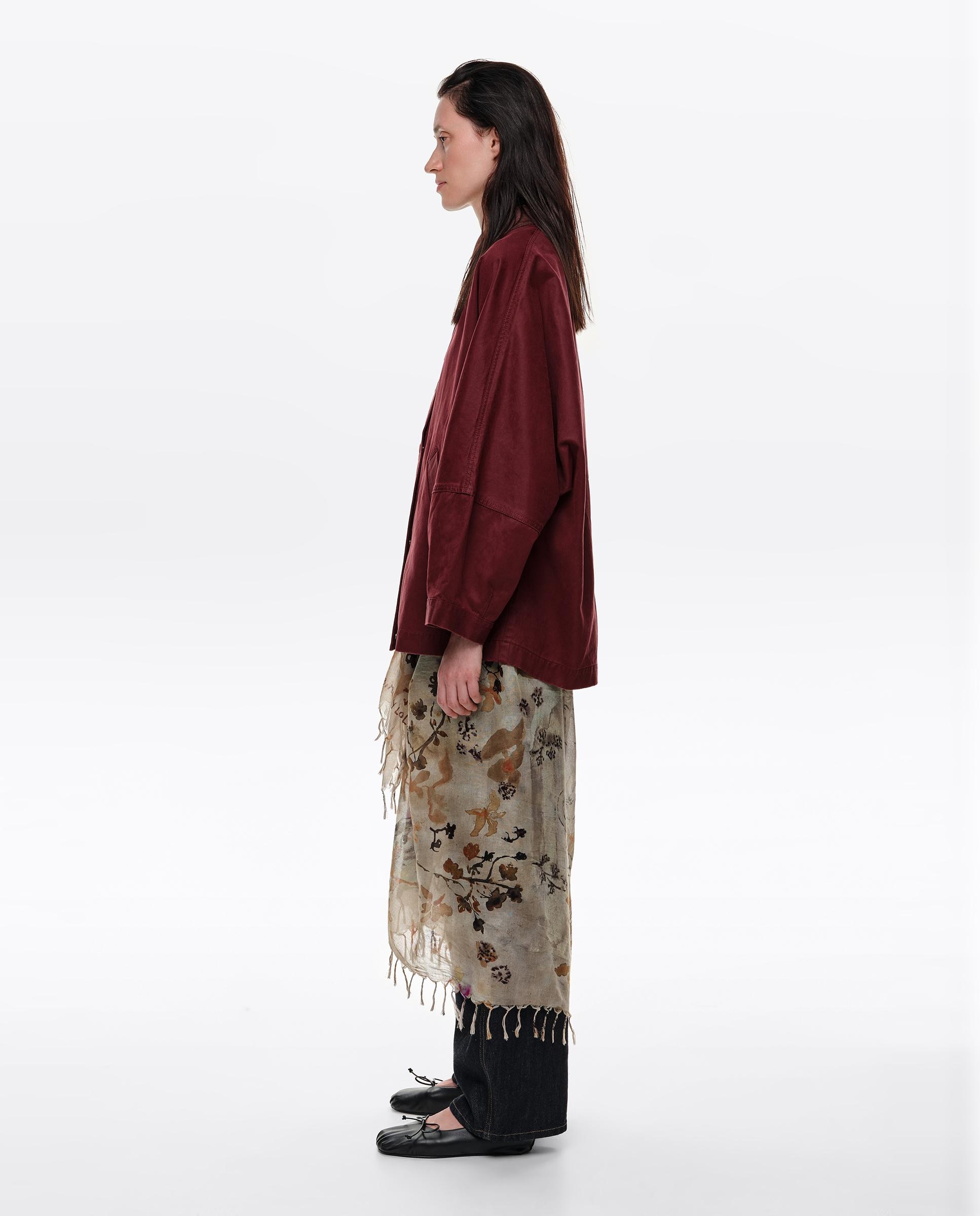 Gabardina de mujer encerada corta - Bimba y Lola - Burdeos Burdeos-3