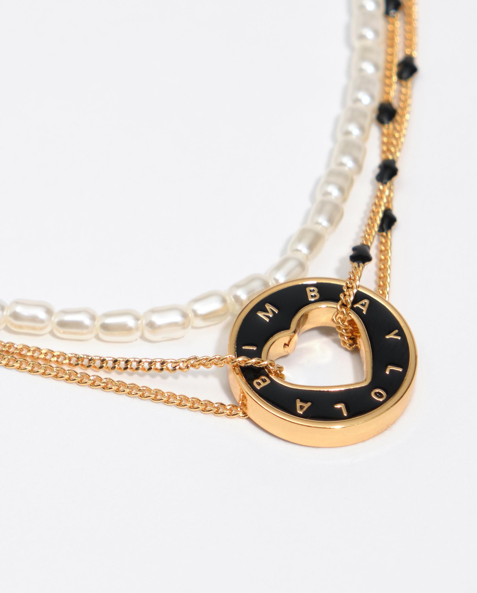Collar multicadenas logo - Bimba y Lola - Oro Oro-2