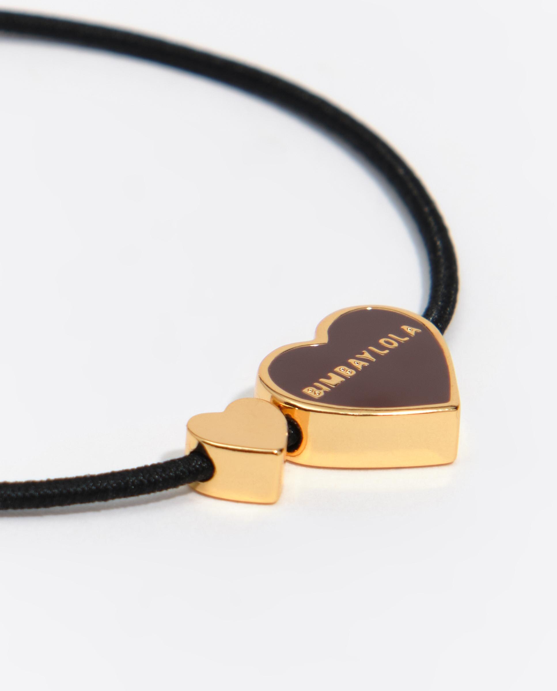 Pulsera elástica corazón logo - Bimba y Lola - Marrón Marrón-2