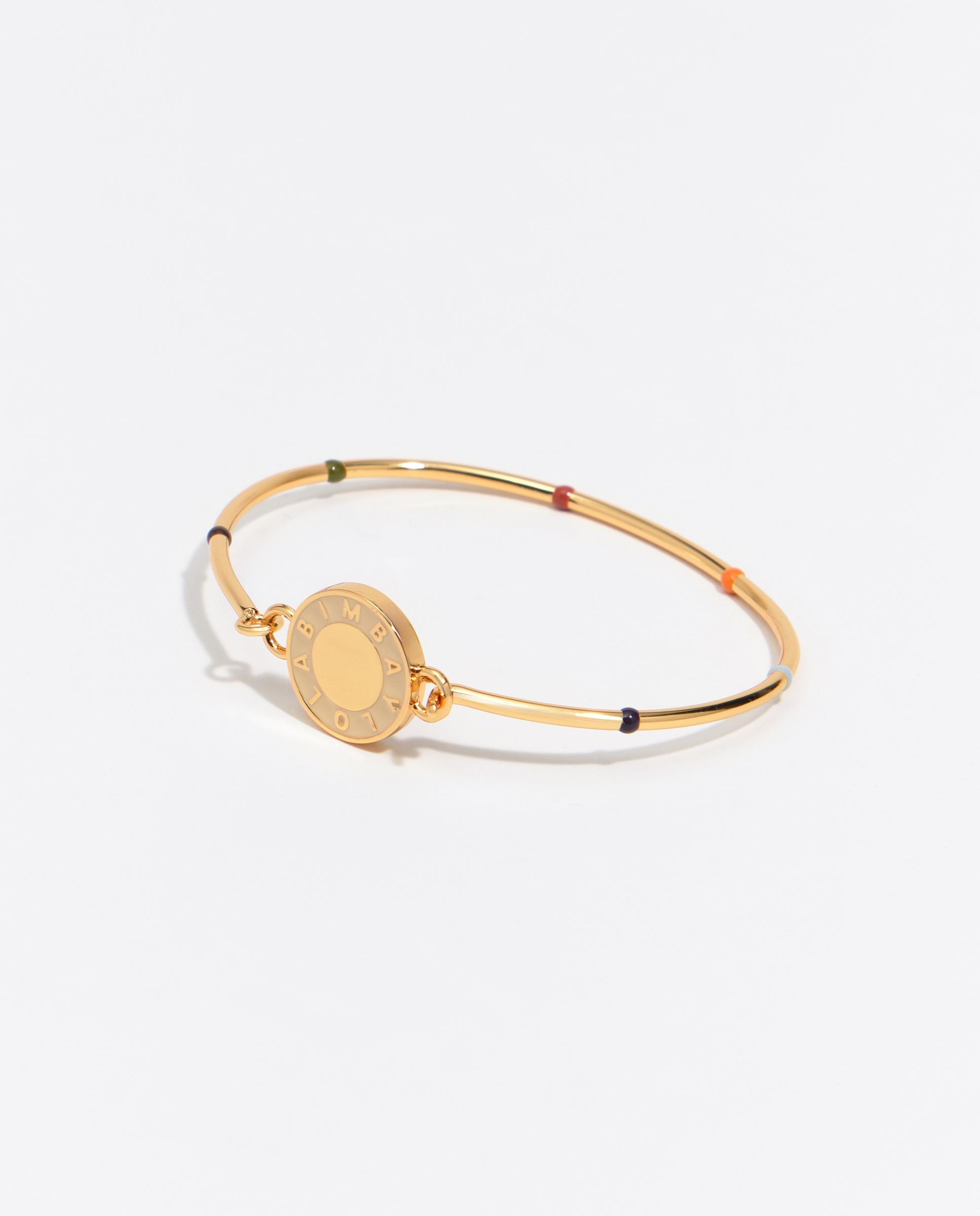 Imagen 0 de Pulsera rígida logo esmalte  y puntos Marfil