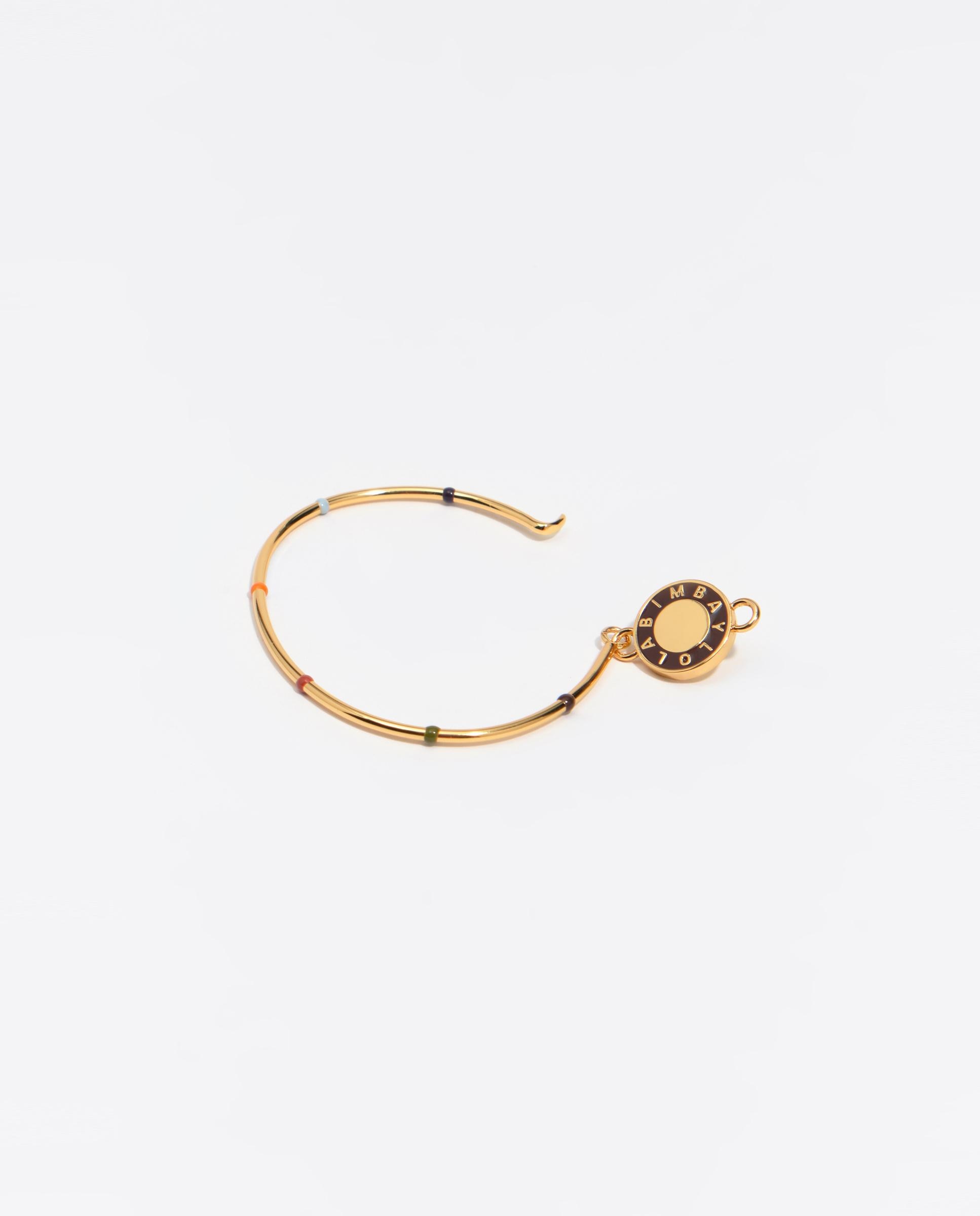 Pulsera rígida logo esmalte y puntos - Bimba y Lola - Marrón Marrón-3