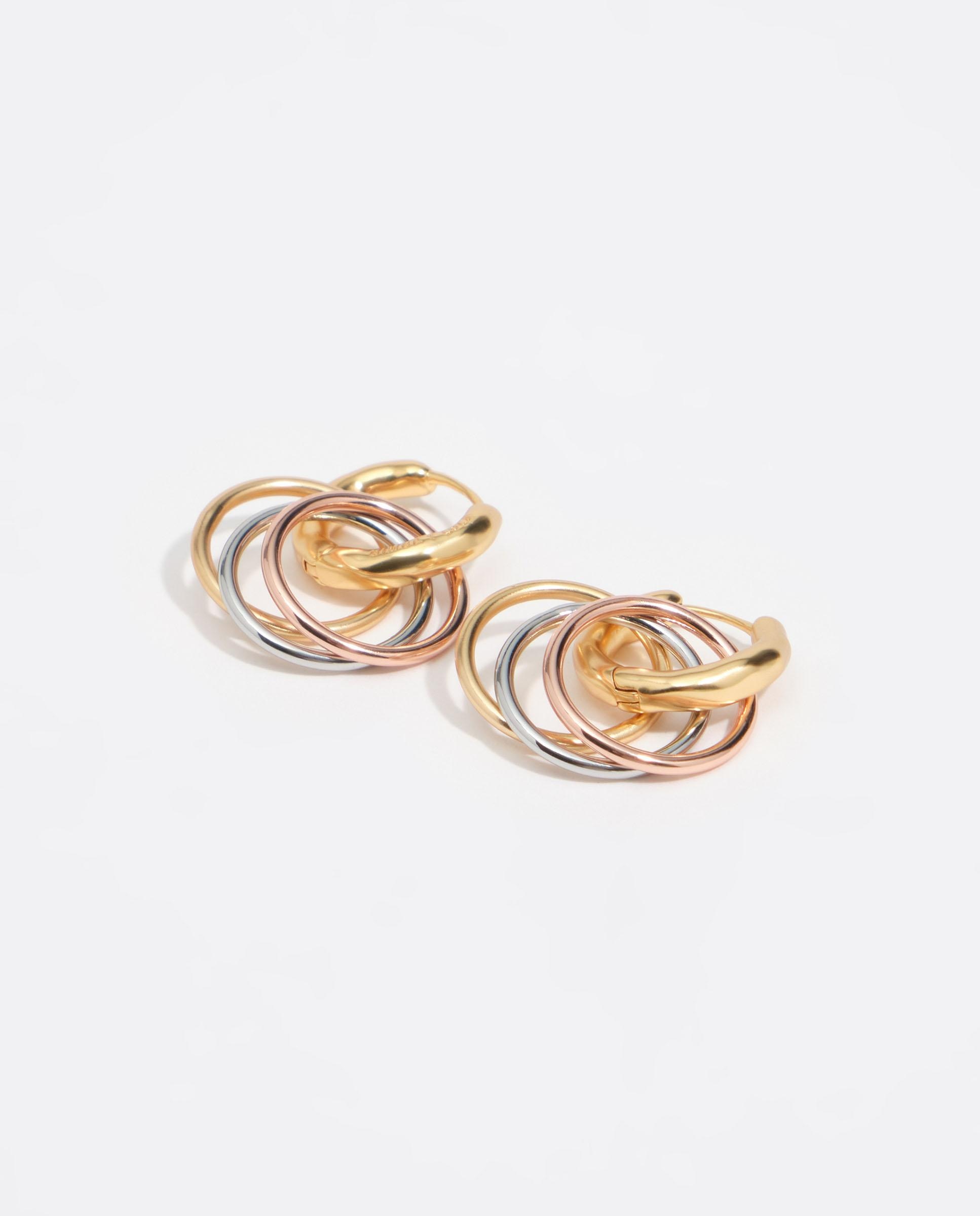 Pendientes multiaro textura - Bimba y Lola - Plateado Plateado-4