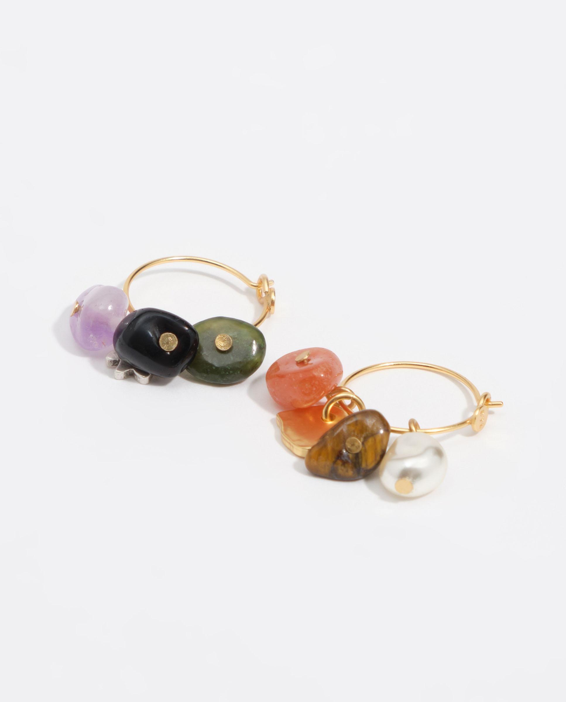 Pendientes aro piedras - Bimba y Lola - Dorado Dorado-4