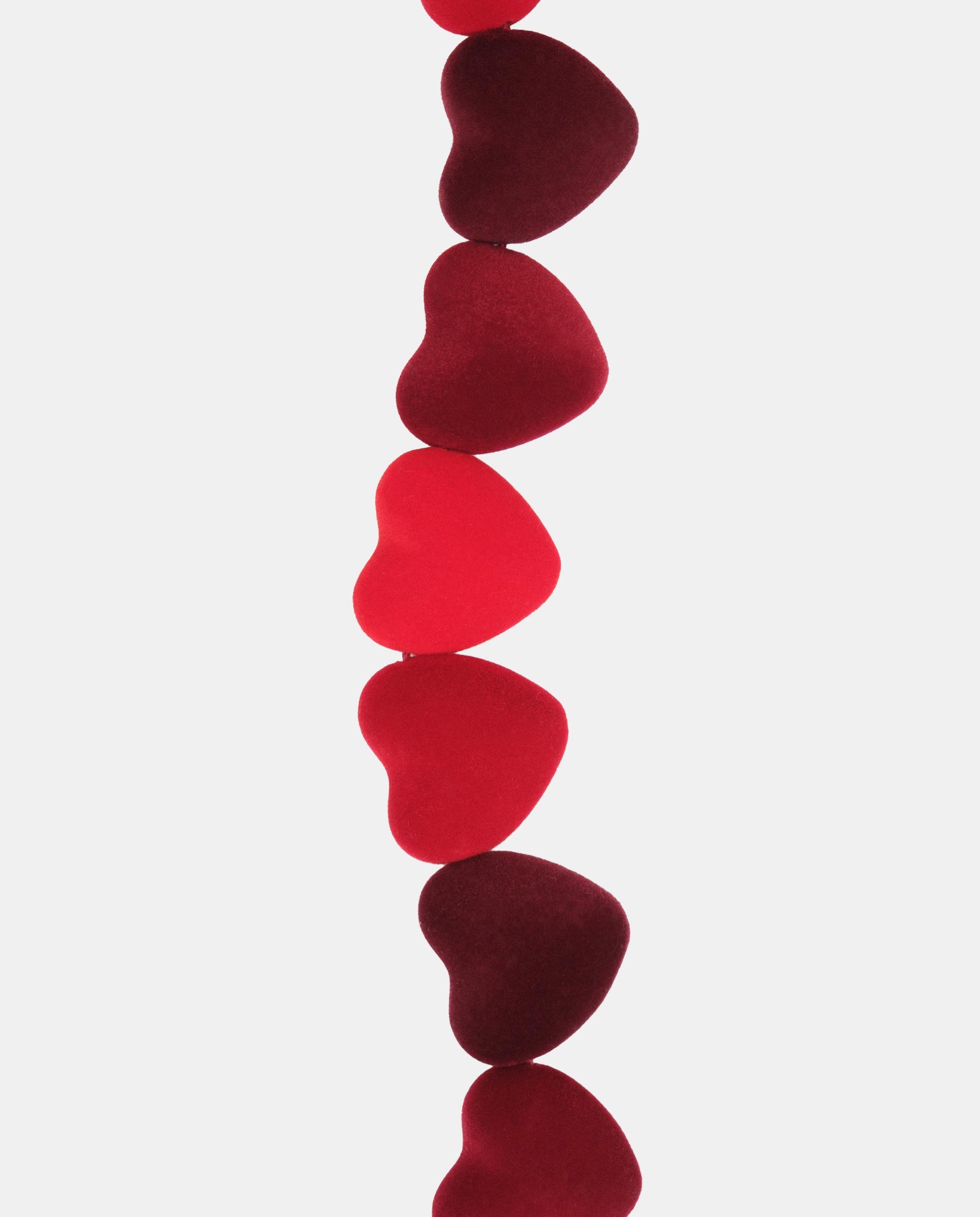 Collar corazones flocado - Bimba y Lola - Rojo Rojo-2