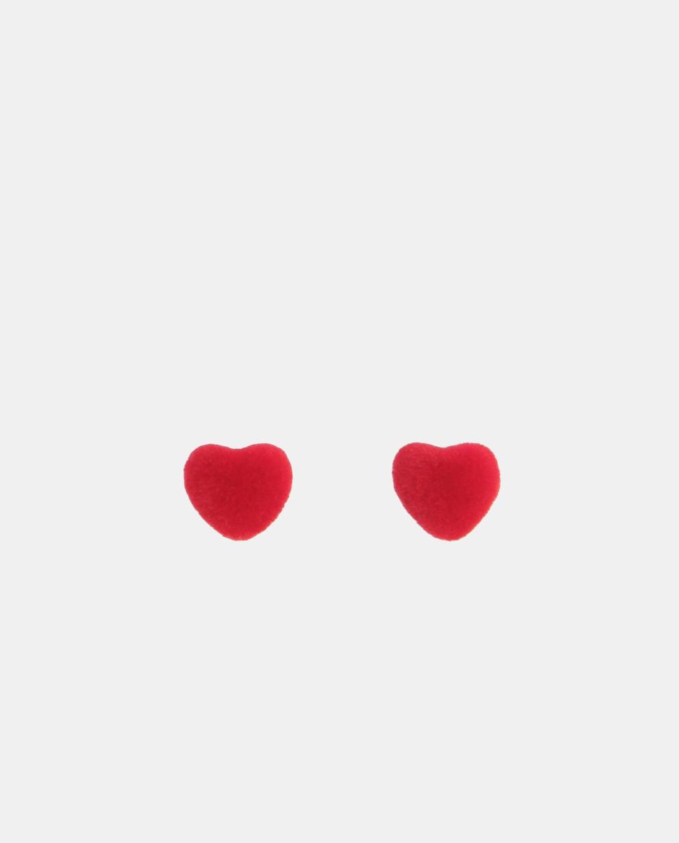 Imagen 1 de Pendientes corazón flocado - Bimba y Lola - Rojo Rojo