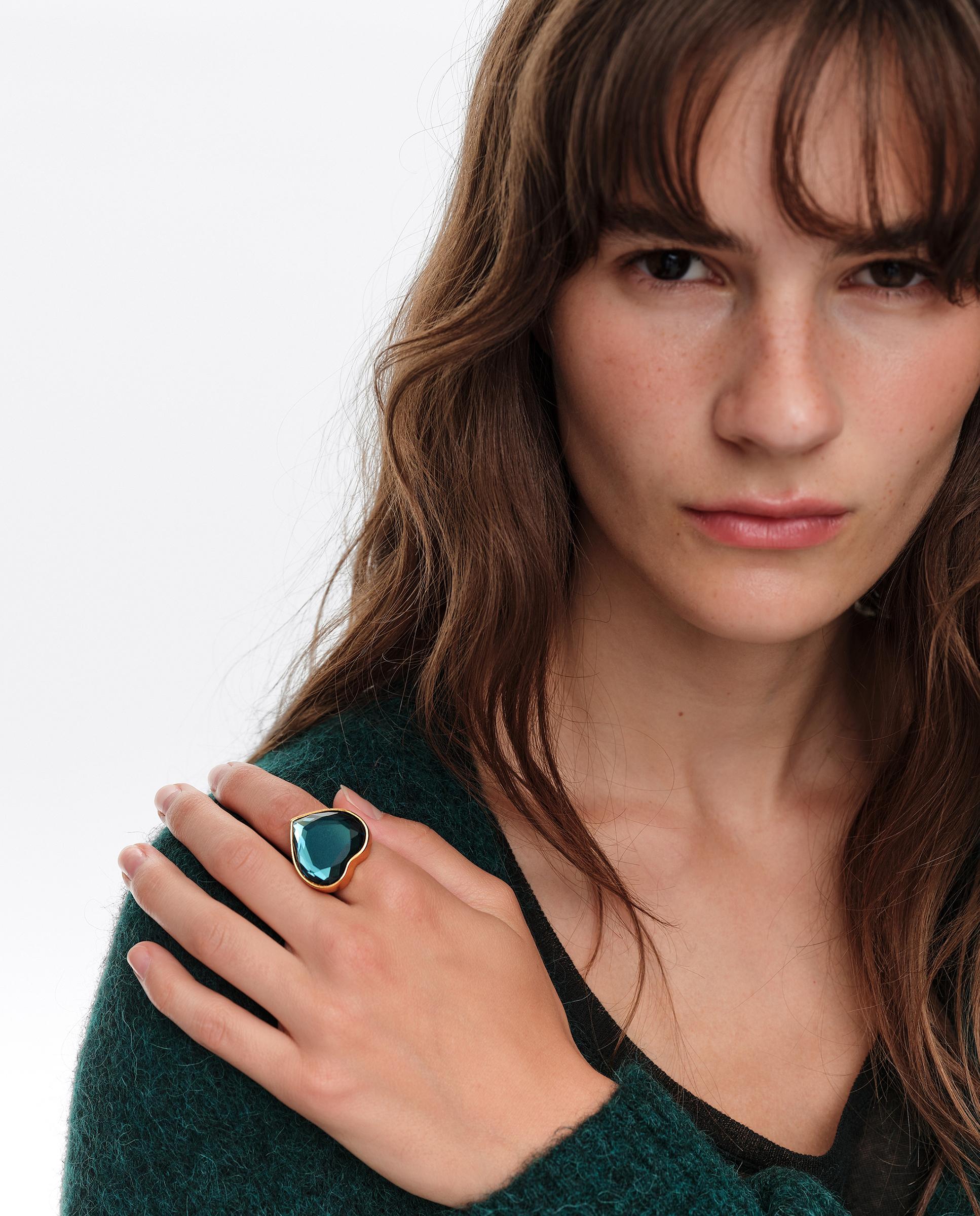 Anillo corazón cristal - Bimba y Lola - Azul Azul-2